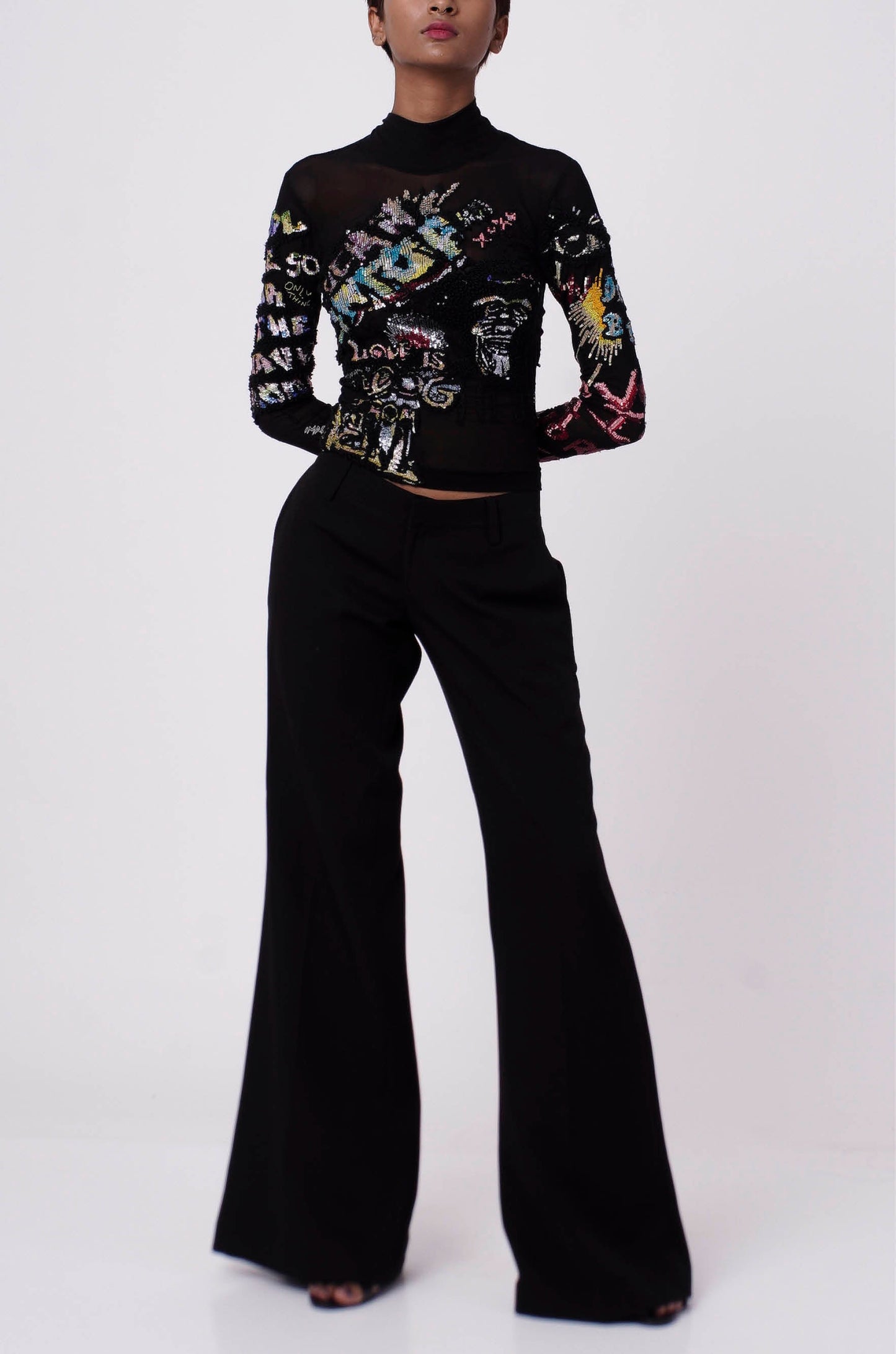 Handcrafted Second Skin Graffiti Top