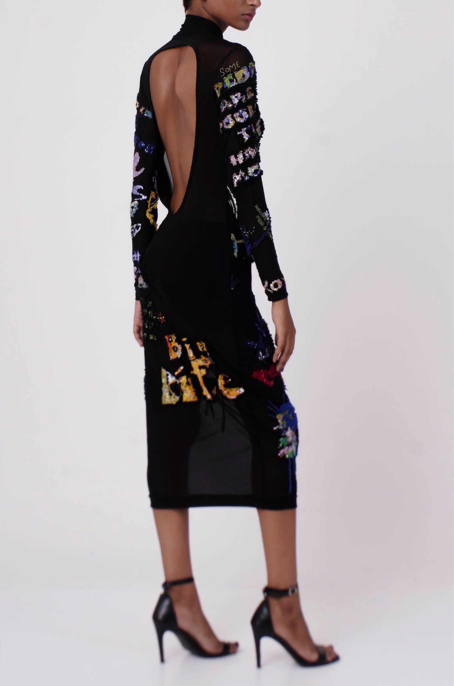 Handcrafted Second Skin Graffiti Dress