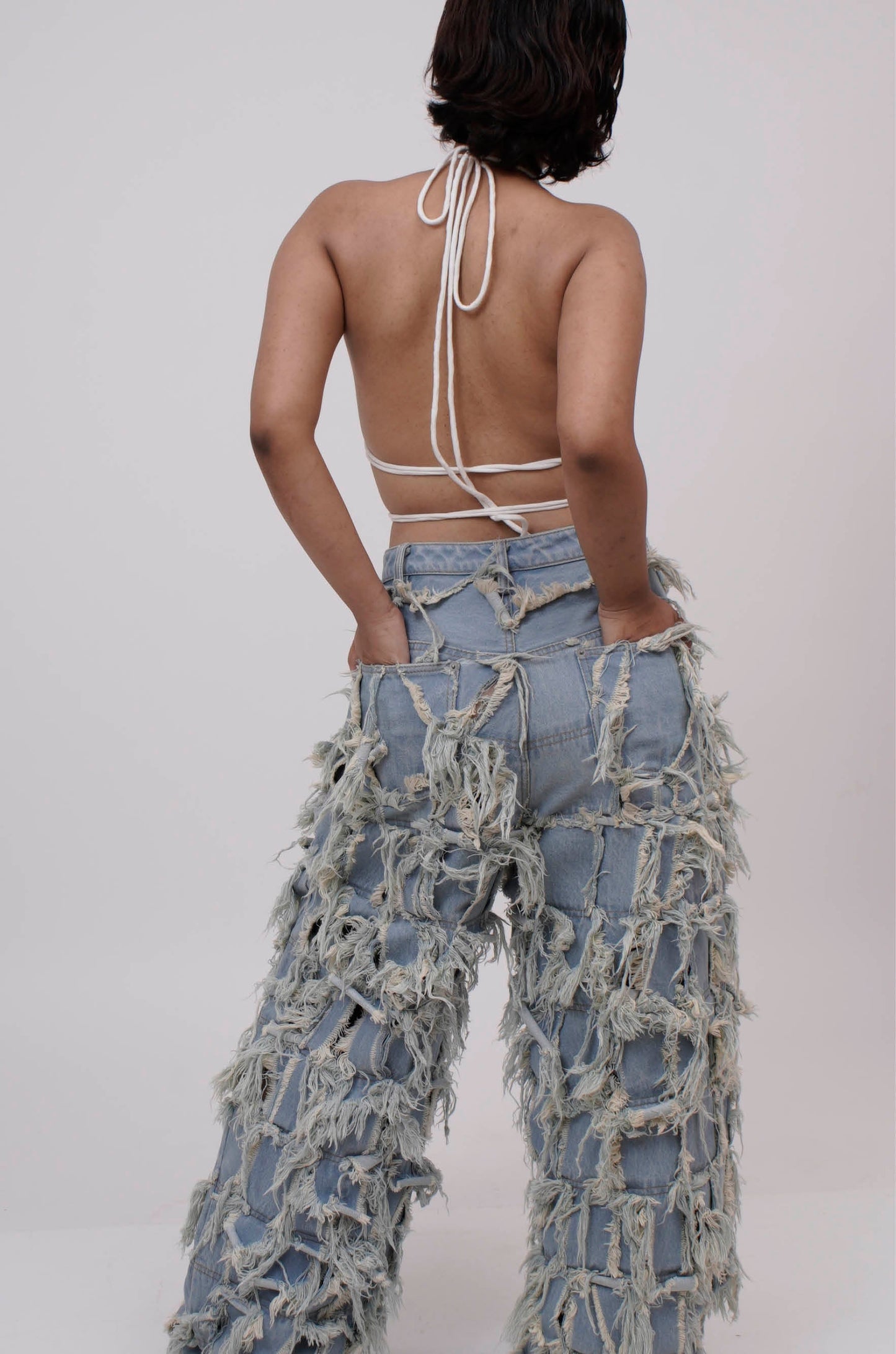 Asymmetric Bralette Top (White)