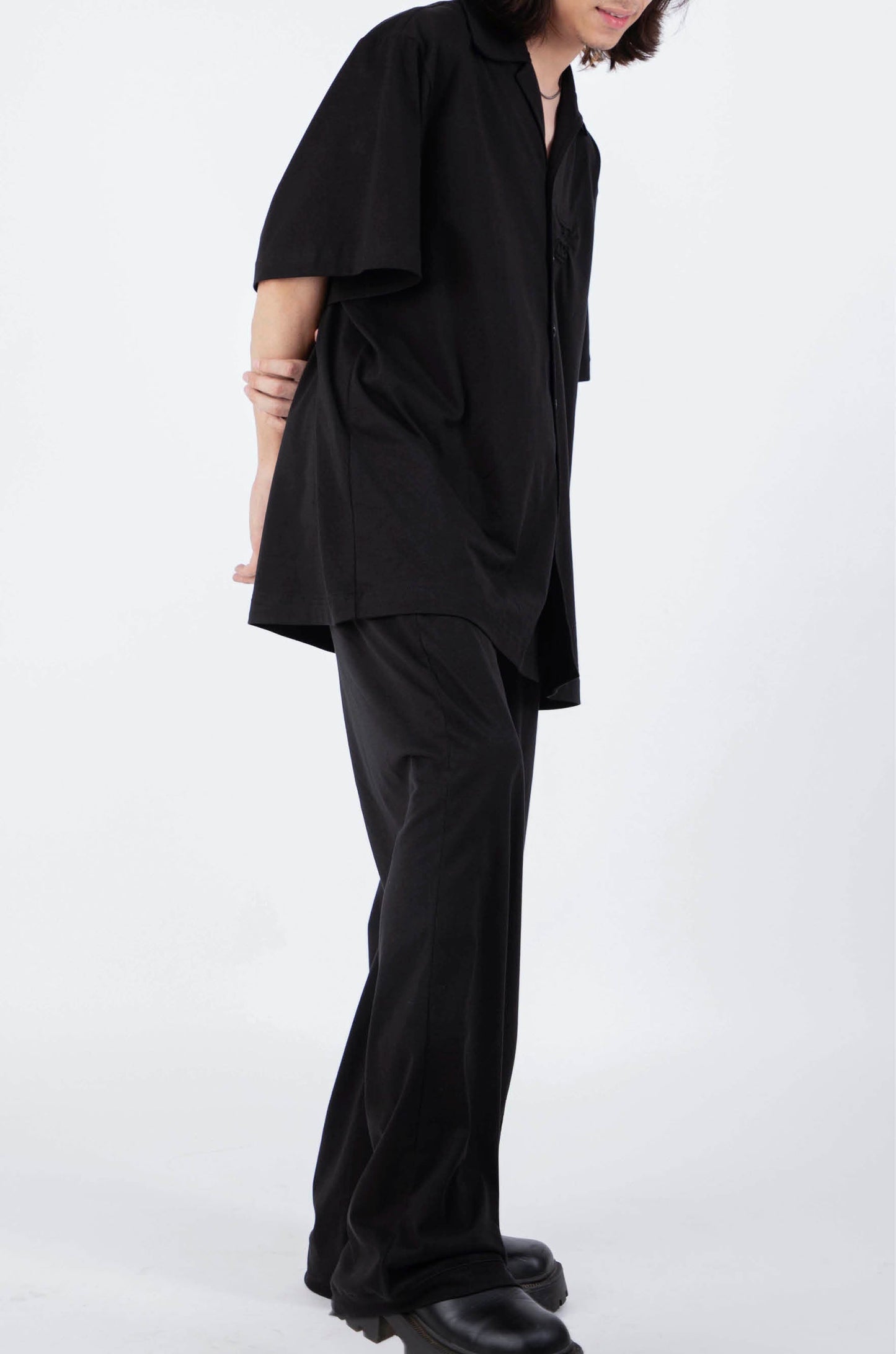 Huemn Gorilla Insignia Oversized Bowling Co-Ord Set (Black)