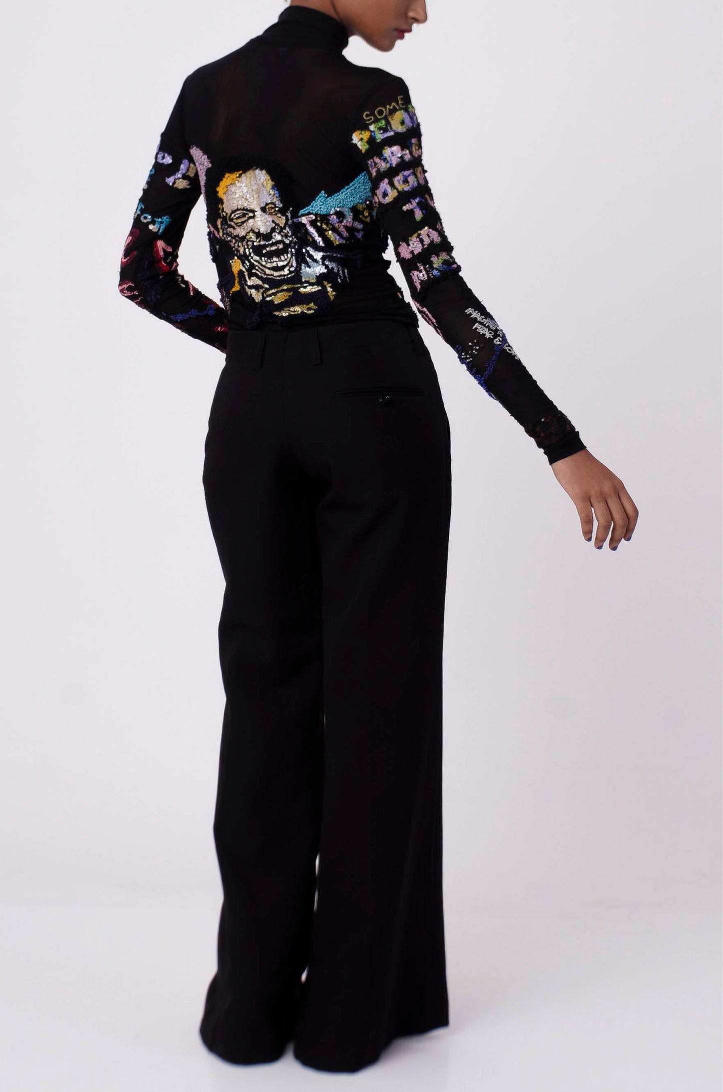 Handcrafted Second Skin Graffiti Top