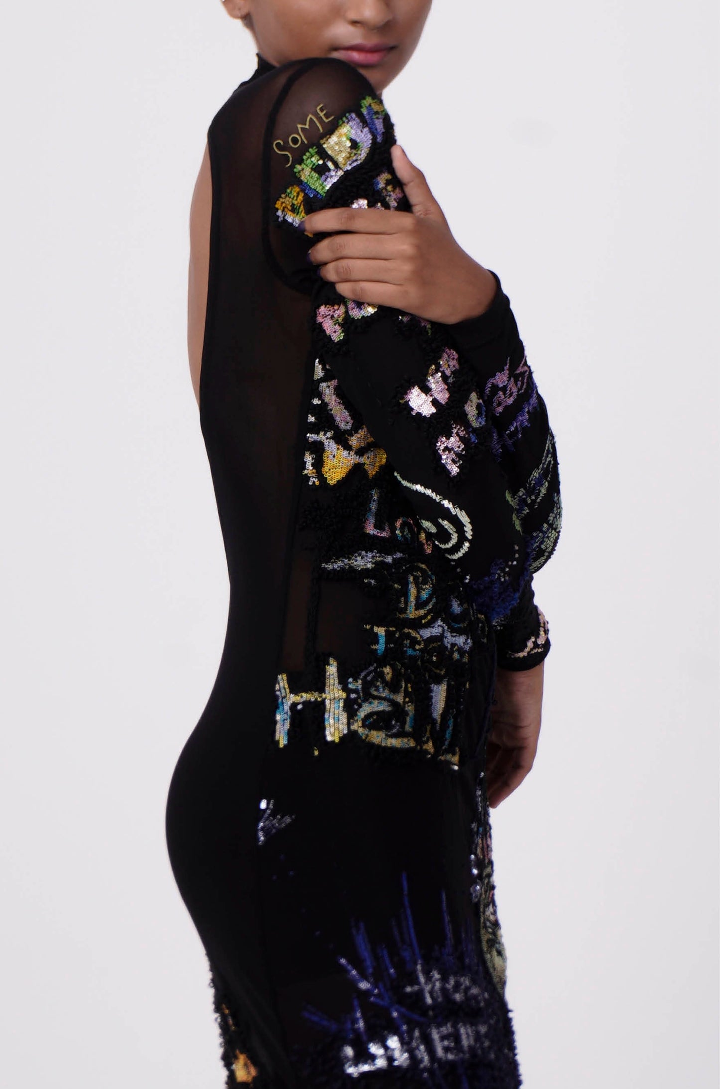 Handcrafted Second Skin Graffiti Dress