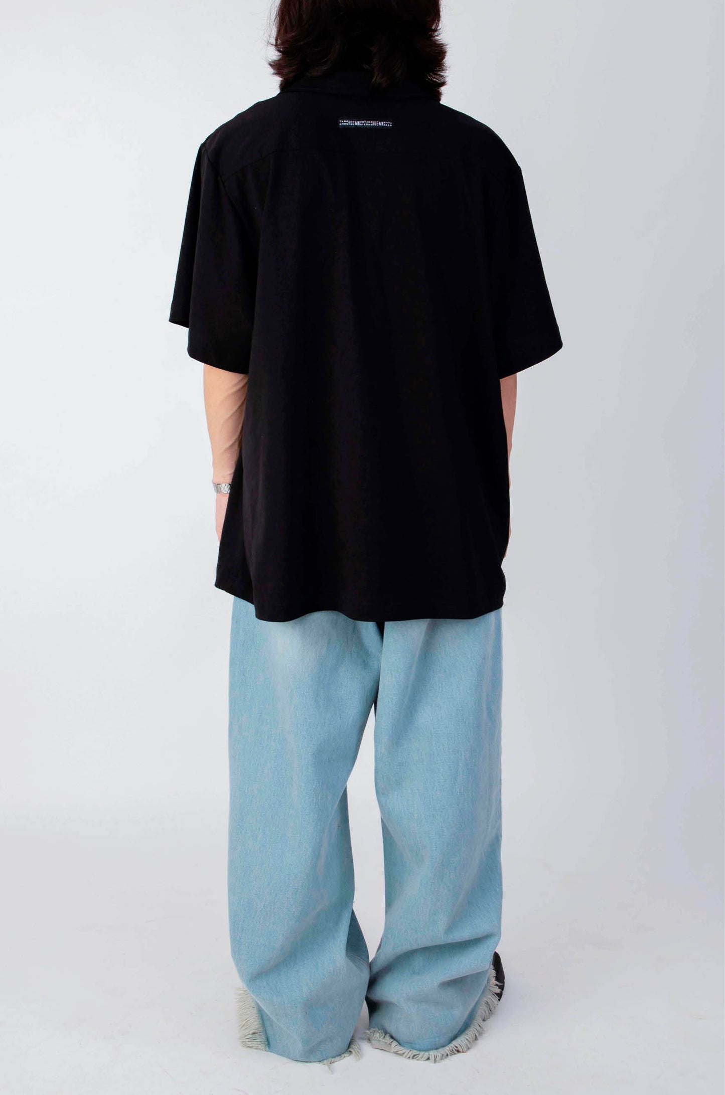 Huemn Gorilla Insignia Oversized Safari Shirt (Black)