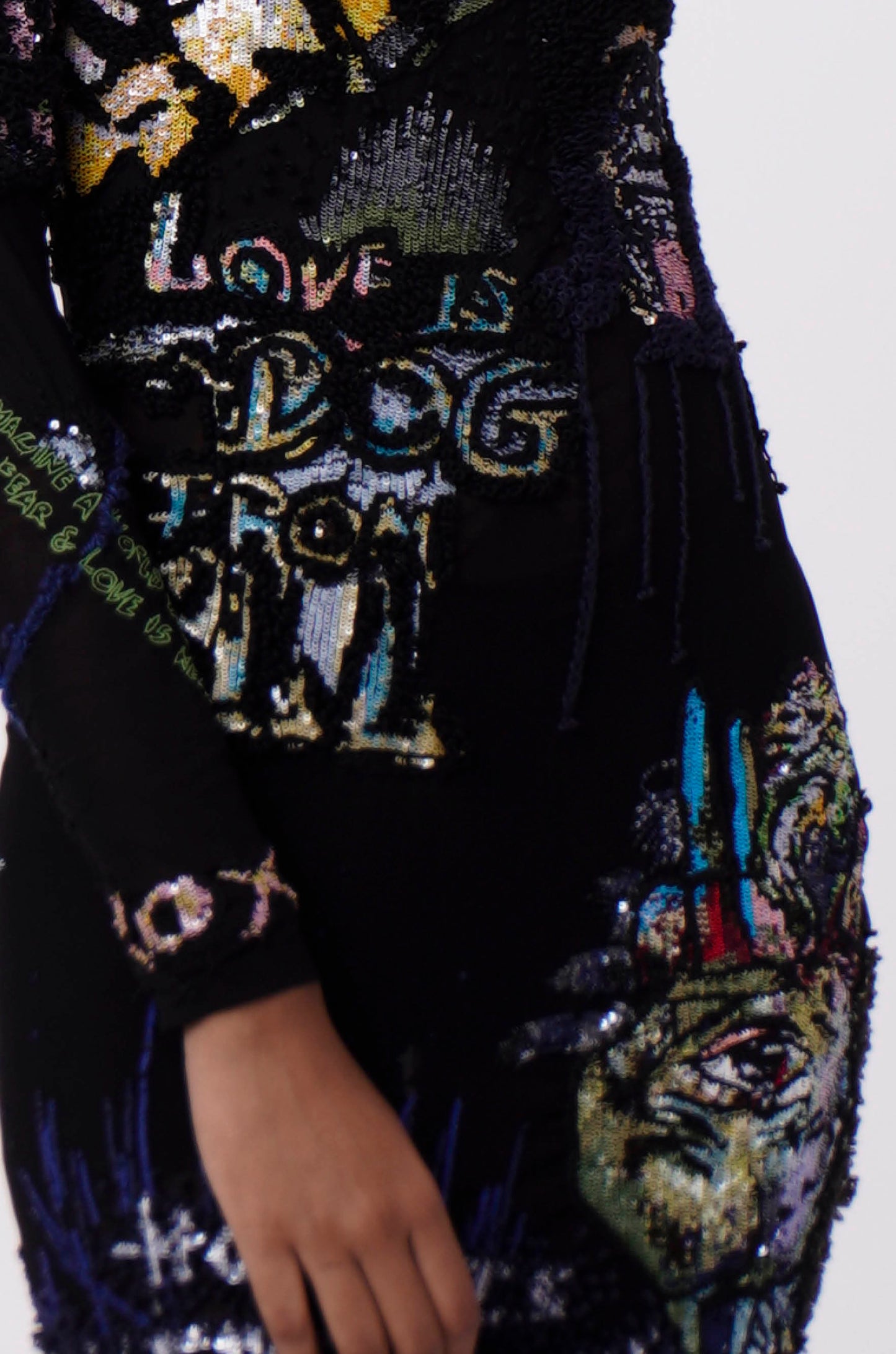 Handcrafted Second Skin Graffiti Dress