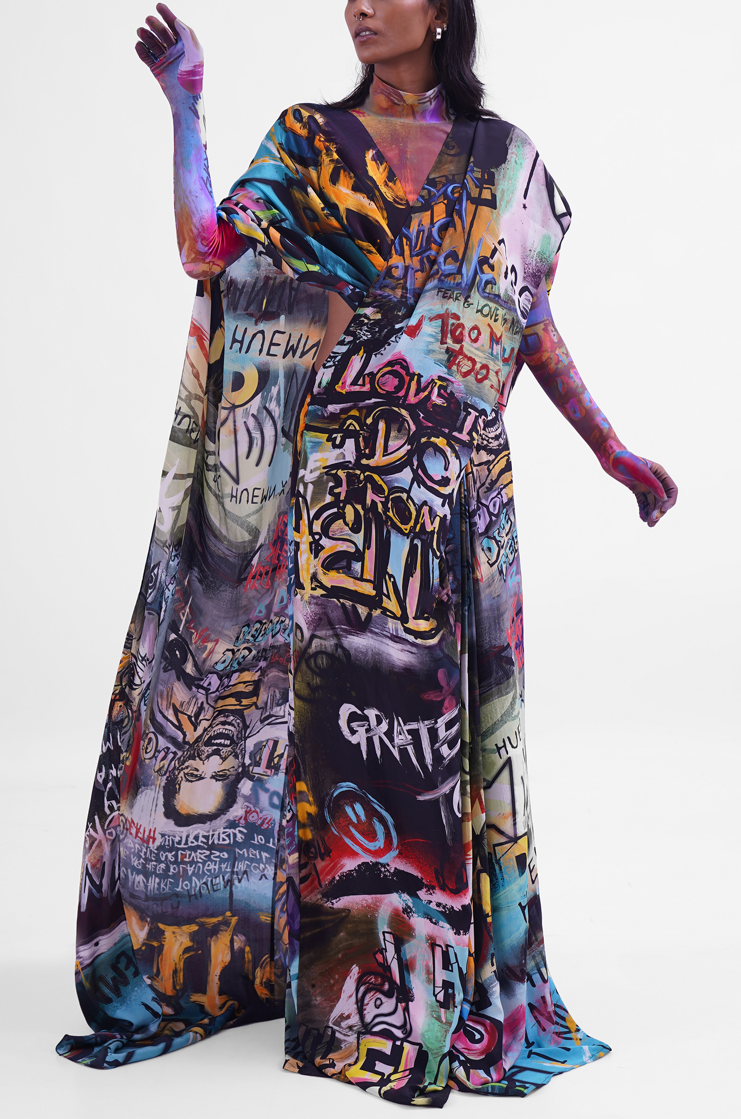 Graffiti Hybrid Sari-Pants