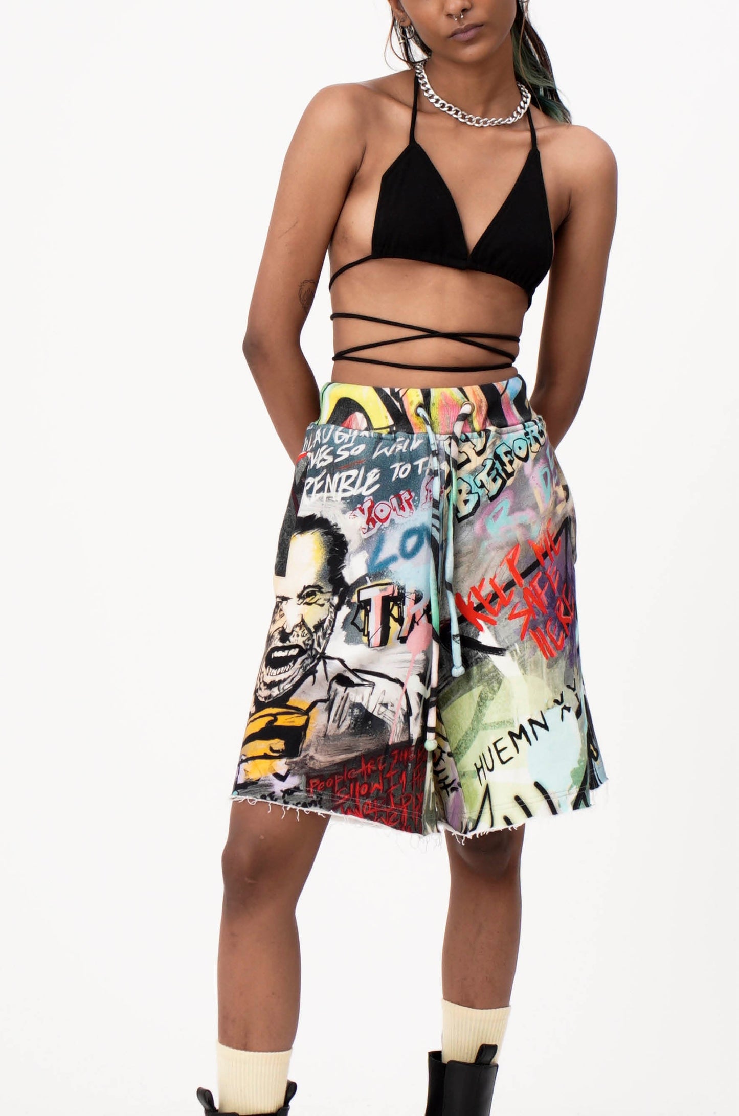 Asymmetric Bralette Top (Black)