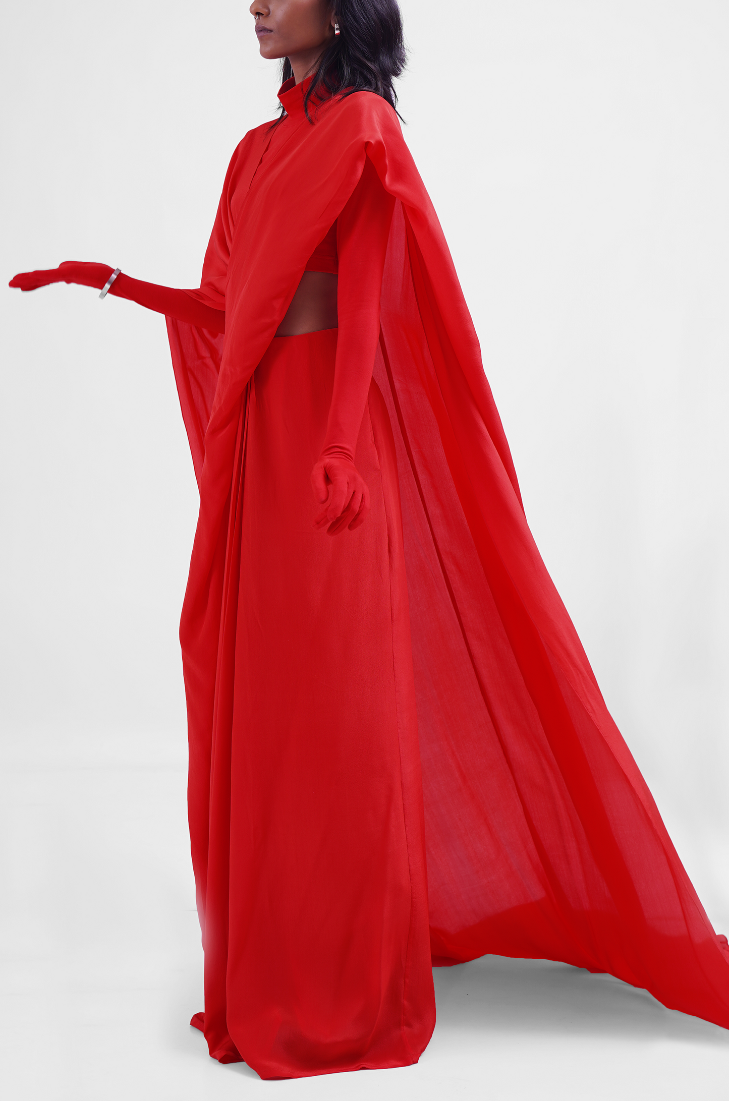 Hybrid Sari-Pants (Iconic Red)