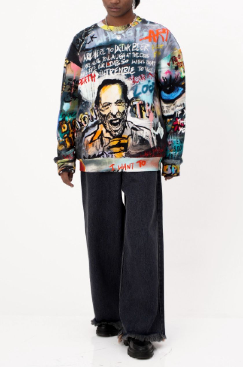 'Huemn City' Graffiti Sweatshirt