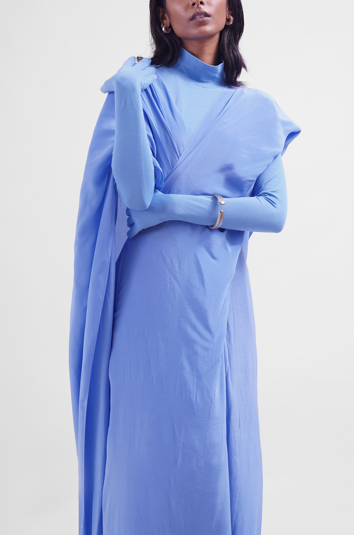 Hybrid Sari-Pants (Sky Blue)