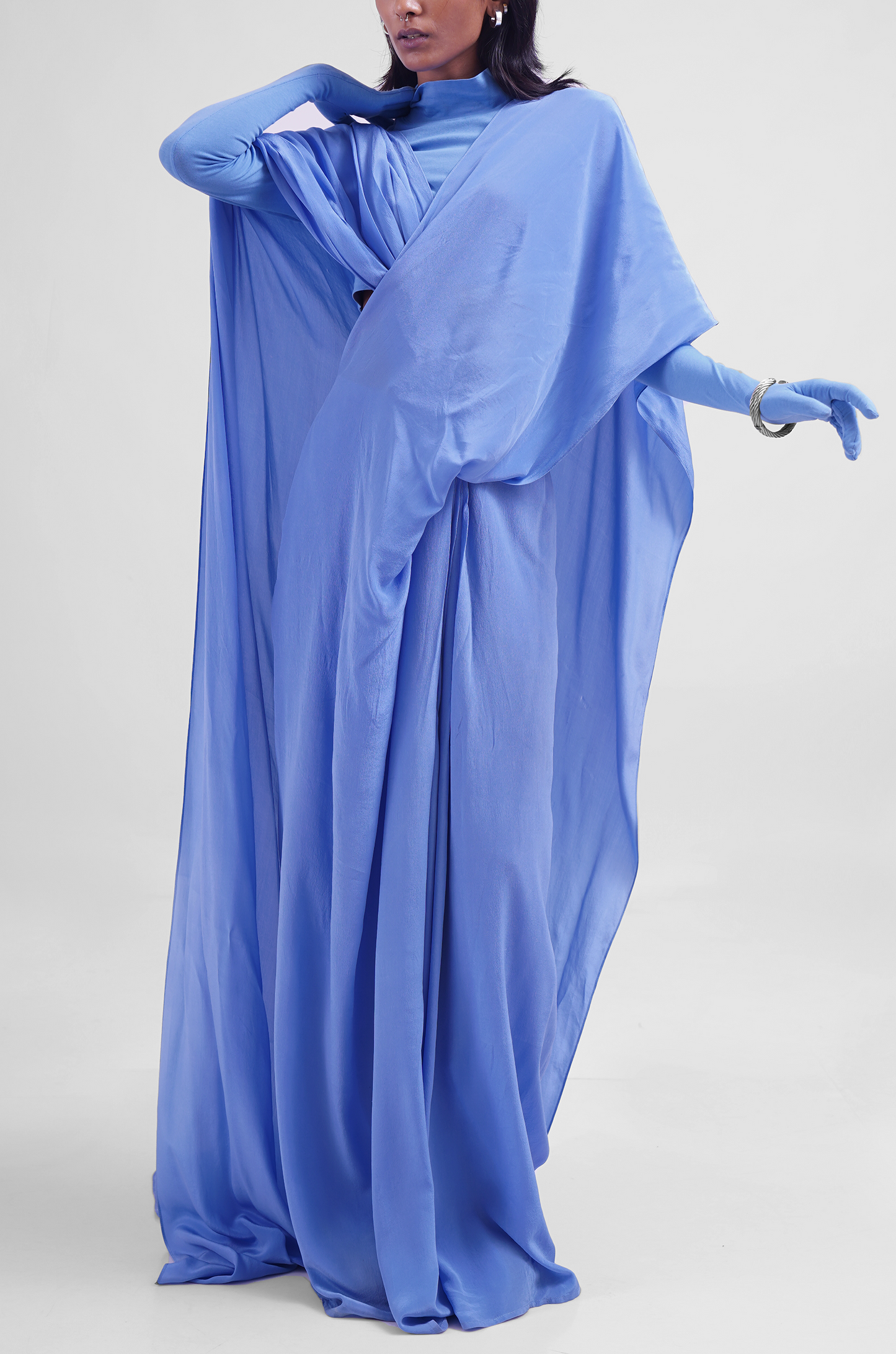 Hybrid Sari-Pants (Sky Blue)