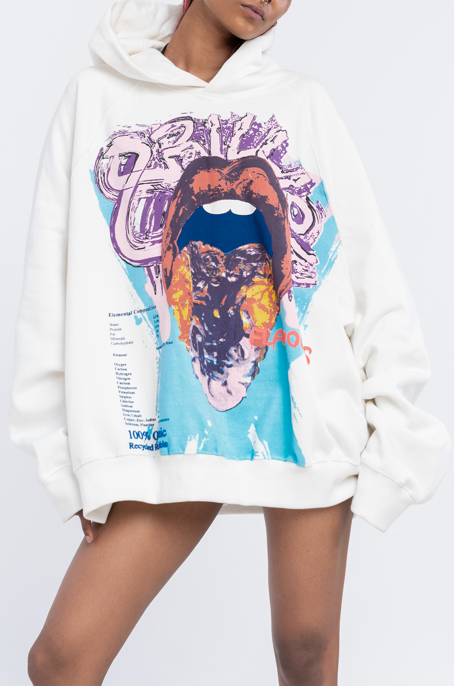 '8 Billion Flavours' Hoodie (White)