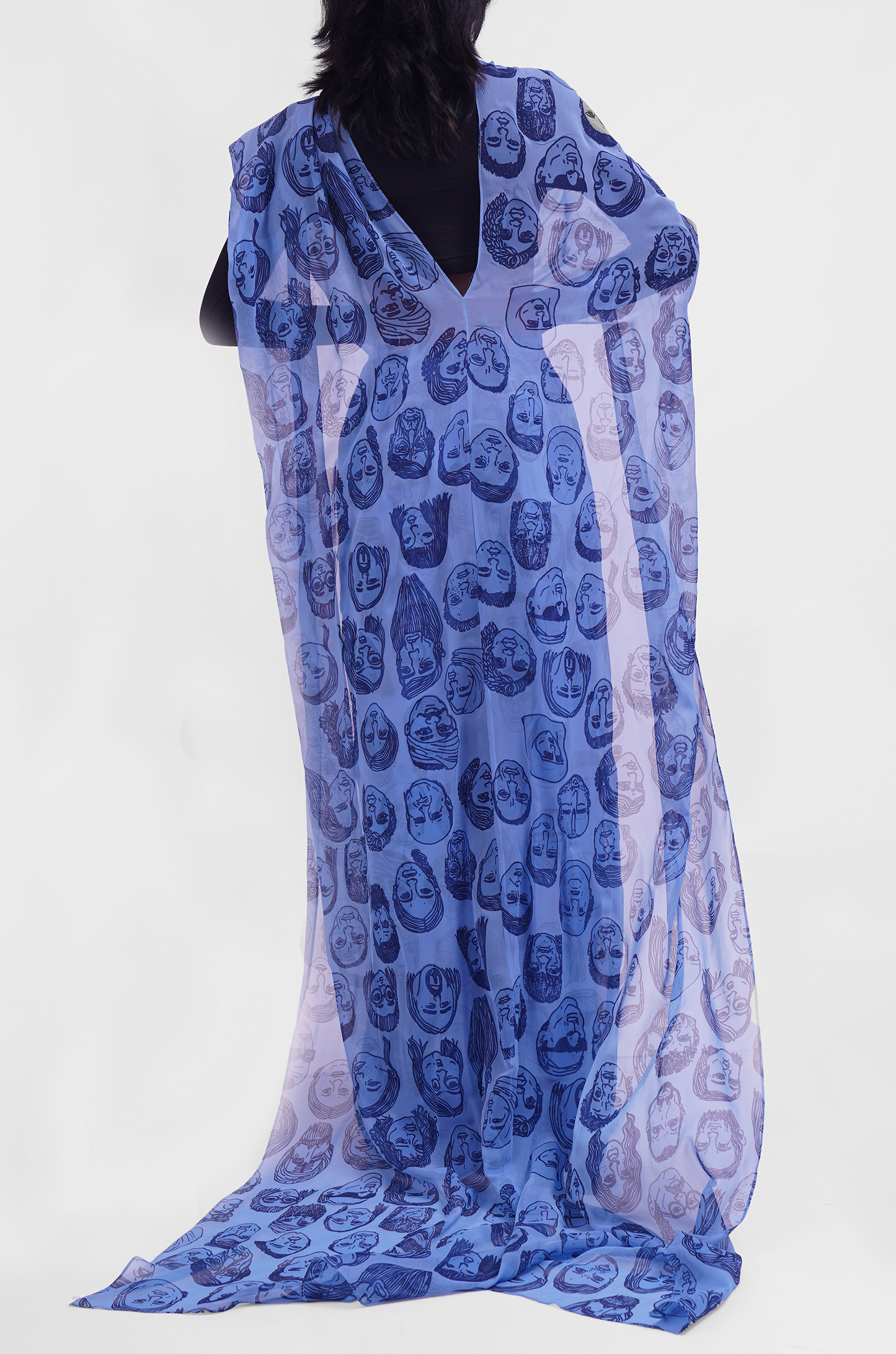 Diversity Hybrid Sari-Pants (Blue)