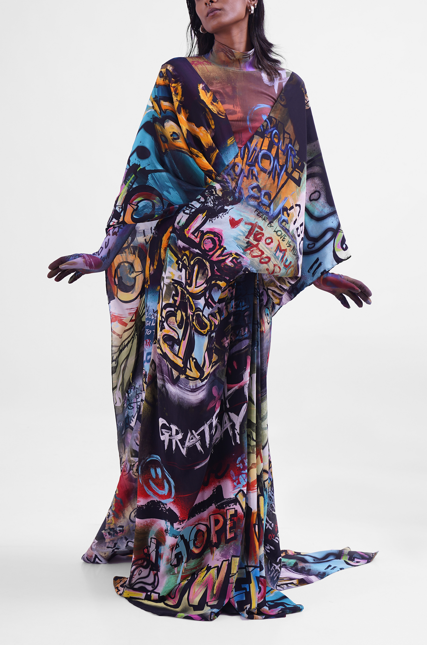 Graffiti Hybrid Sari-Pants