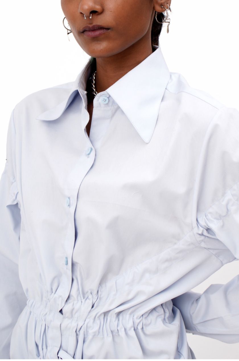 Drawstrings Dress (Powder Blue)