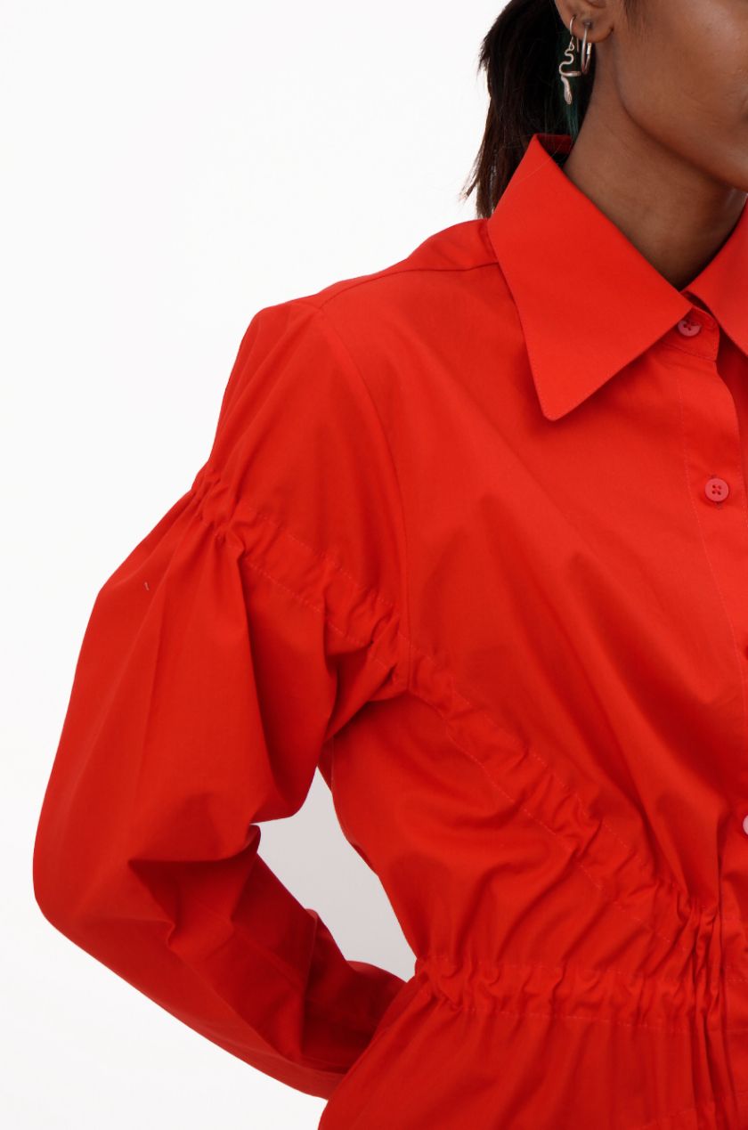 Drawstrings Dress (Red)