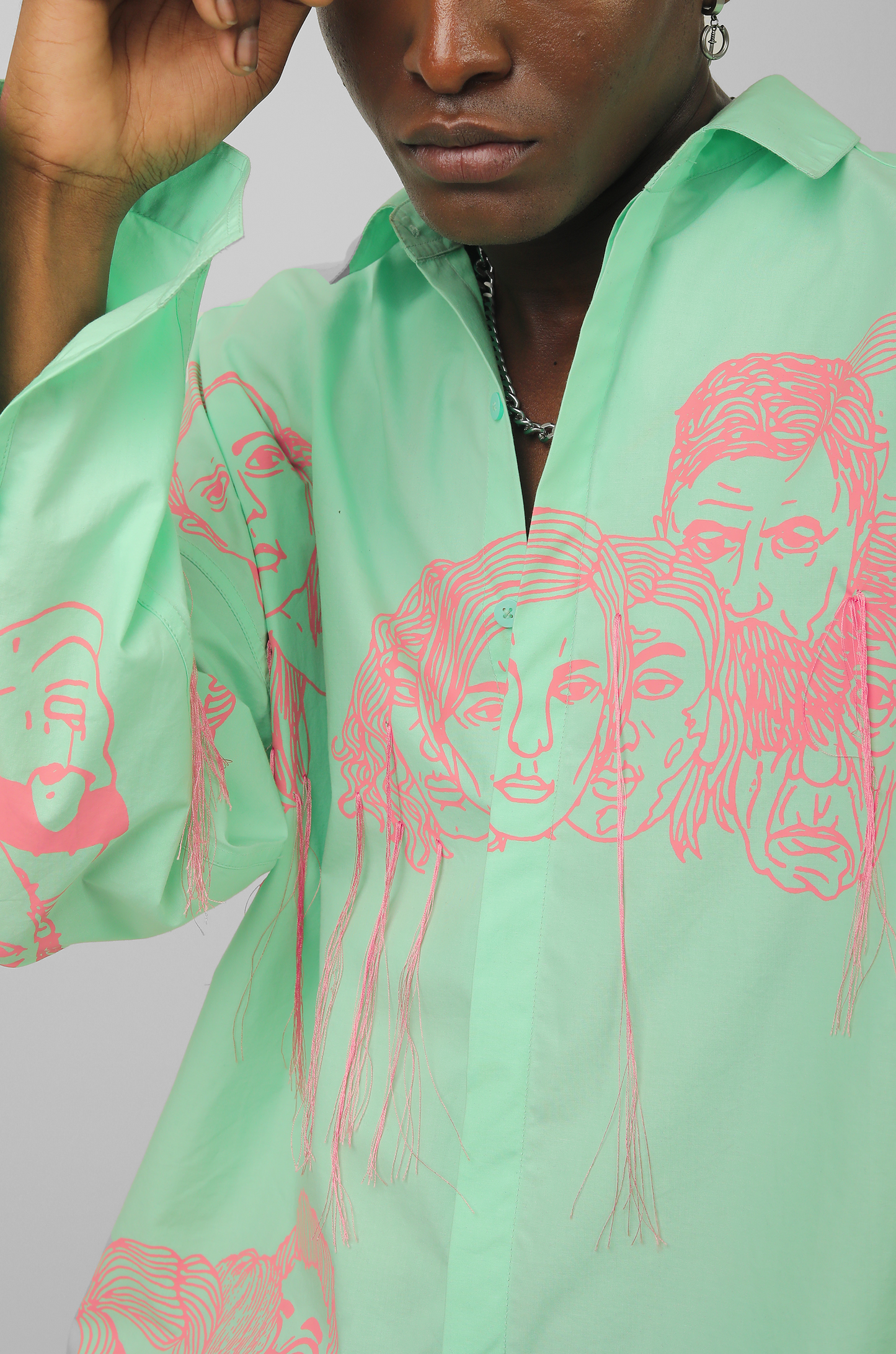 Handcrafted Diversity Stream Shirt (Mint)