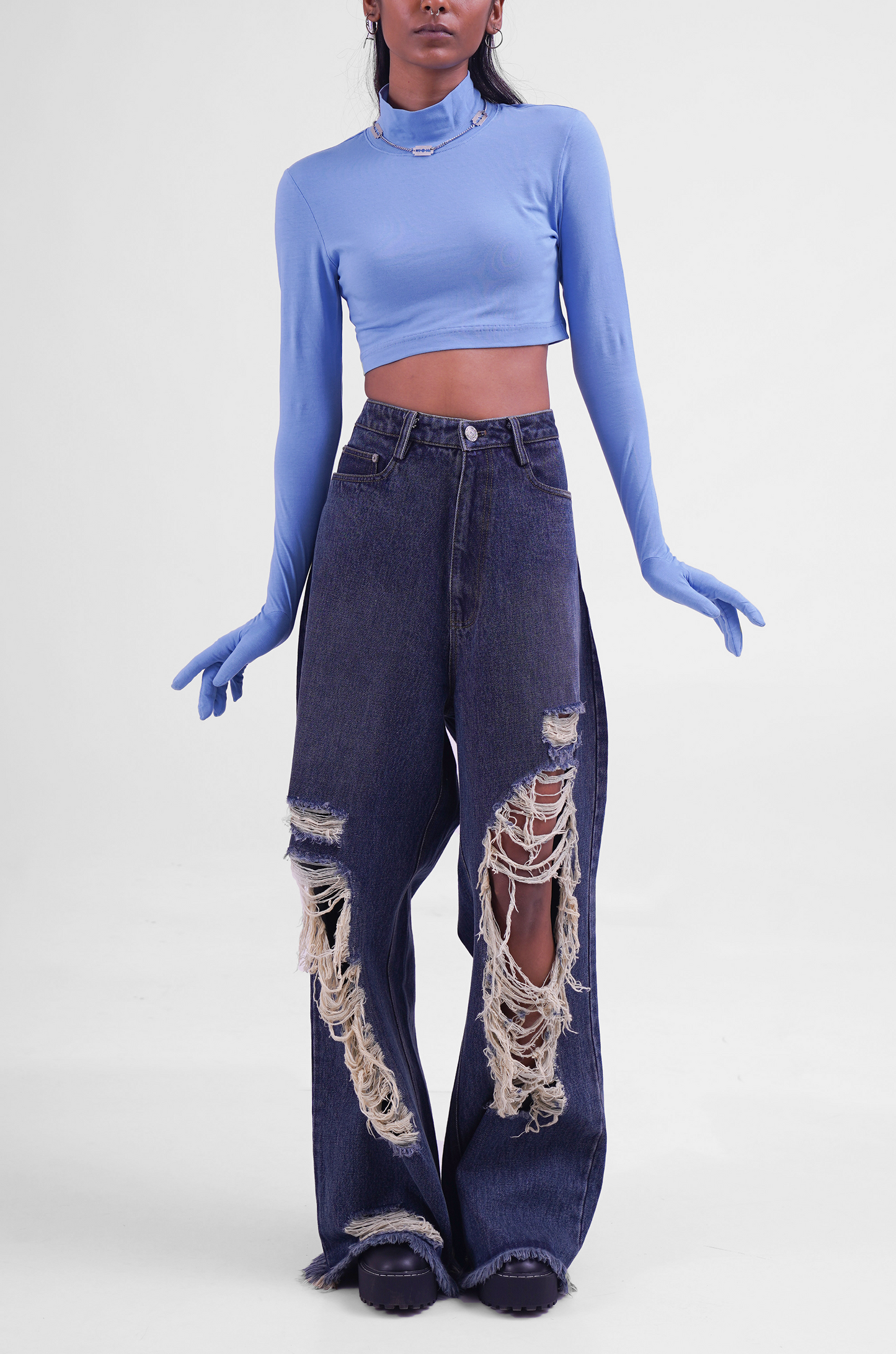 Second Skin Crop Top 2.0 (Powder Blue)