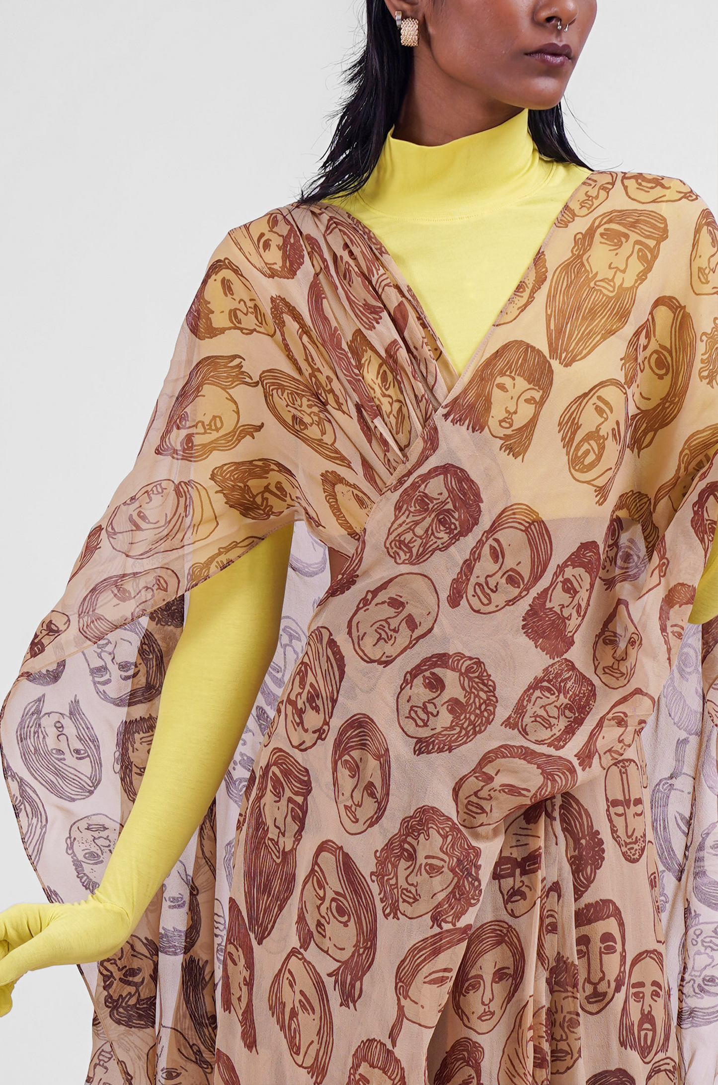 Diversity Hybrid Sari-Pants (Beige)