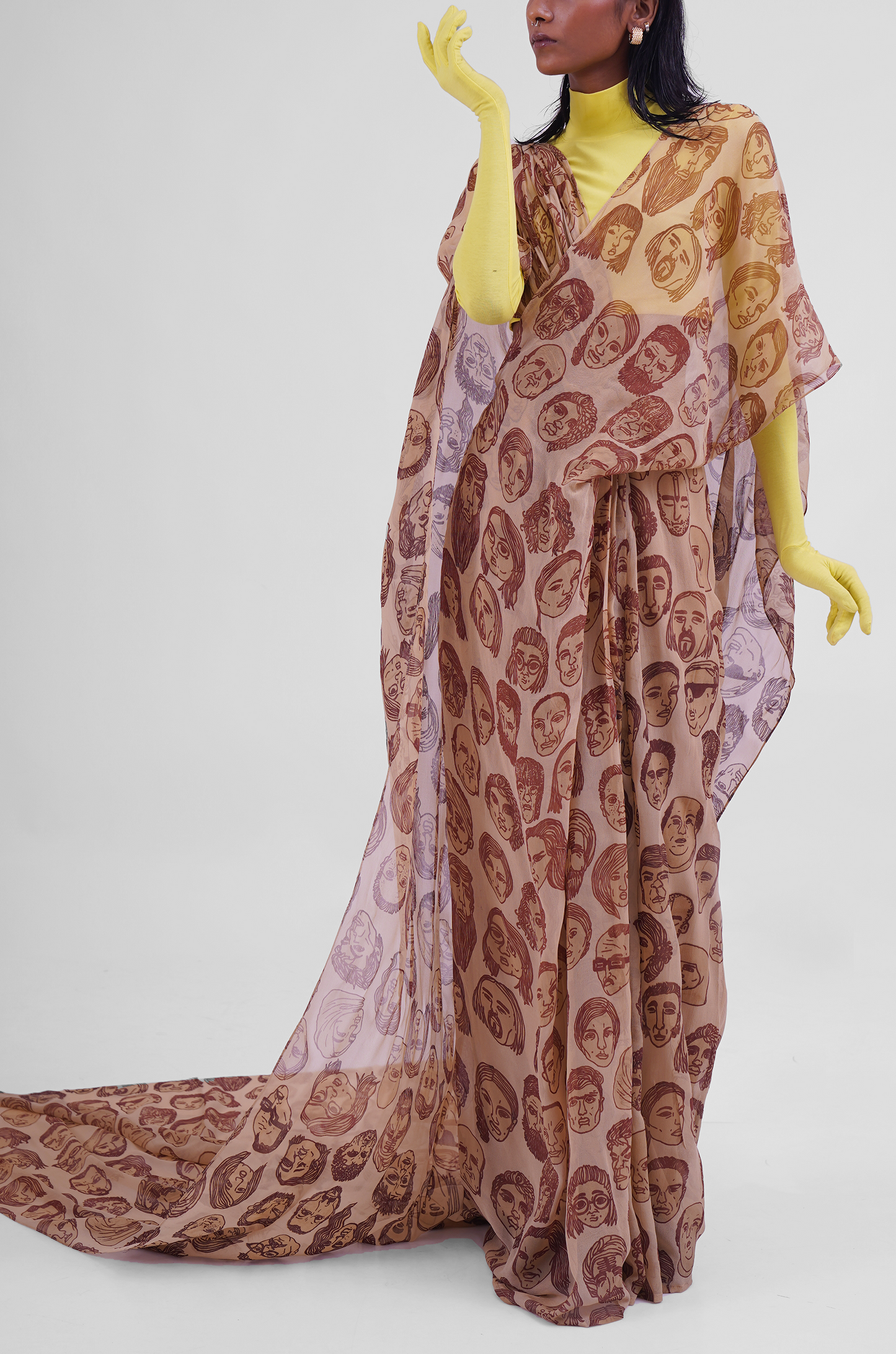 Diversity Hybrid Sari-Pants (Beige)