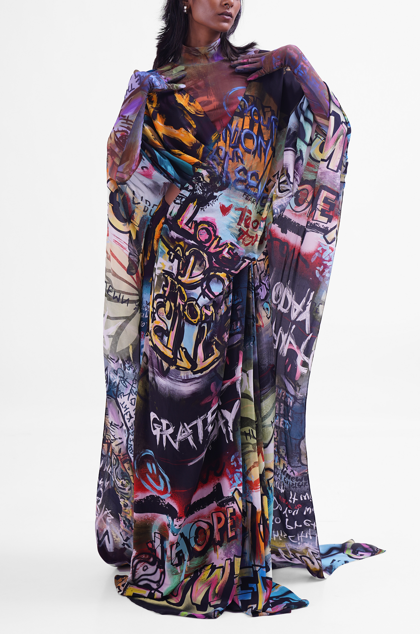 Graffiti Hybrid Sari-Pants