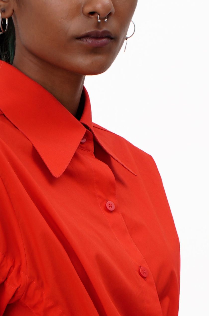 Drawstrings Dress (Red)