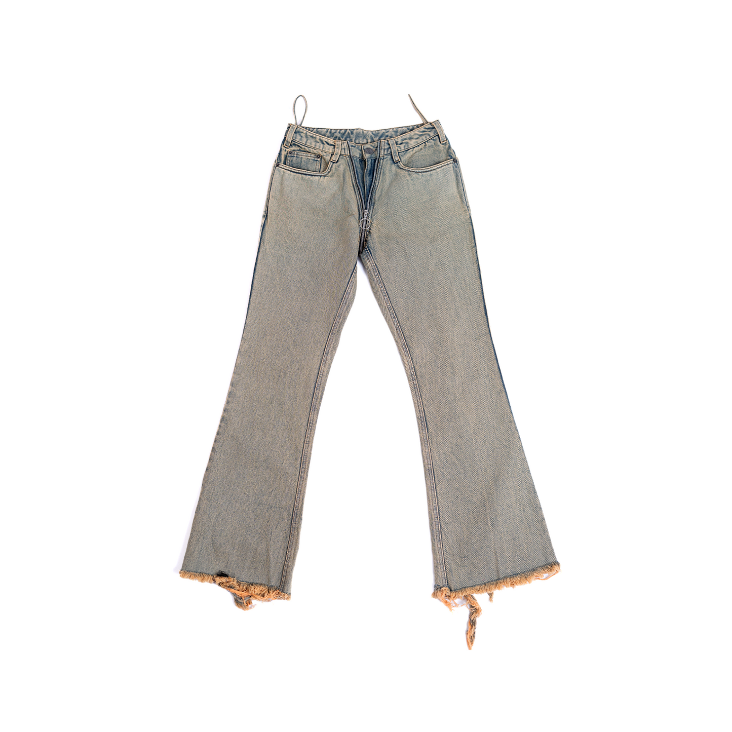 Vintage bootcut denim with zippered detail