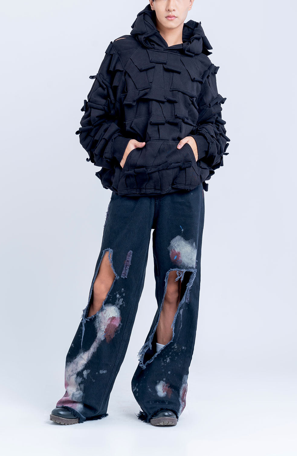 Handcrafted 1000 Panel Hoodie (Black)