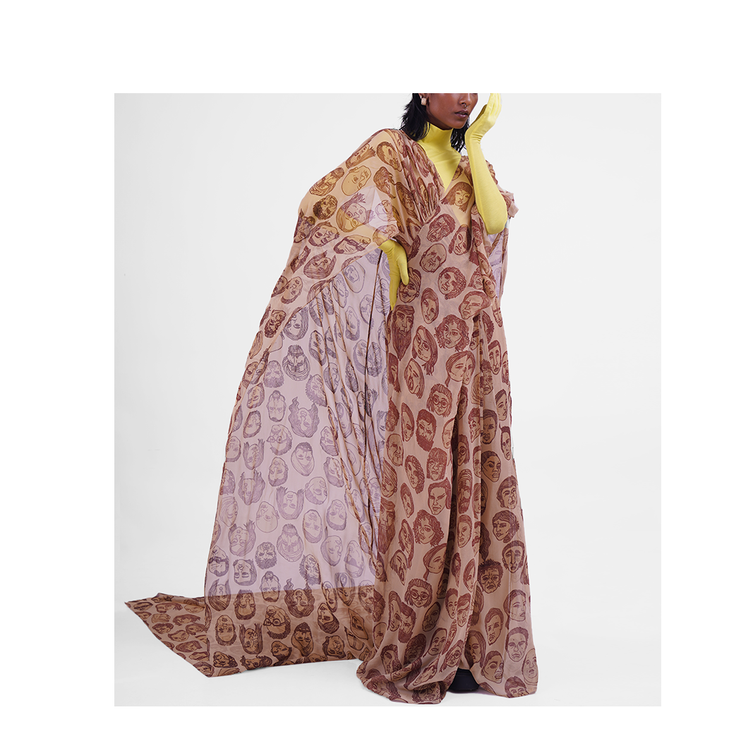 Diversity Hybrid Sari-Pants (Beige)