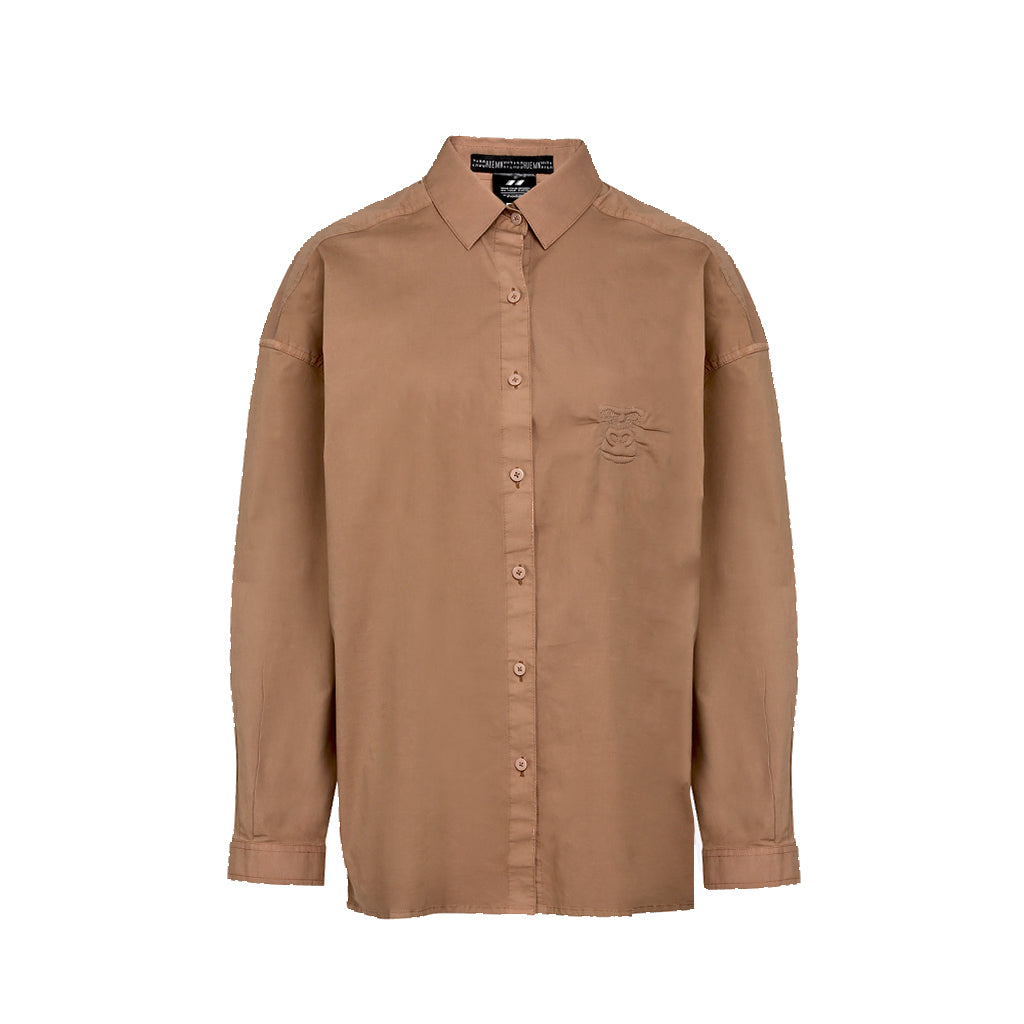 Huemn Gorilla Insignia Oversized Shirt (Coffee)