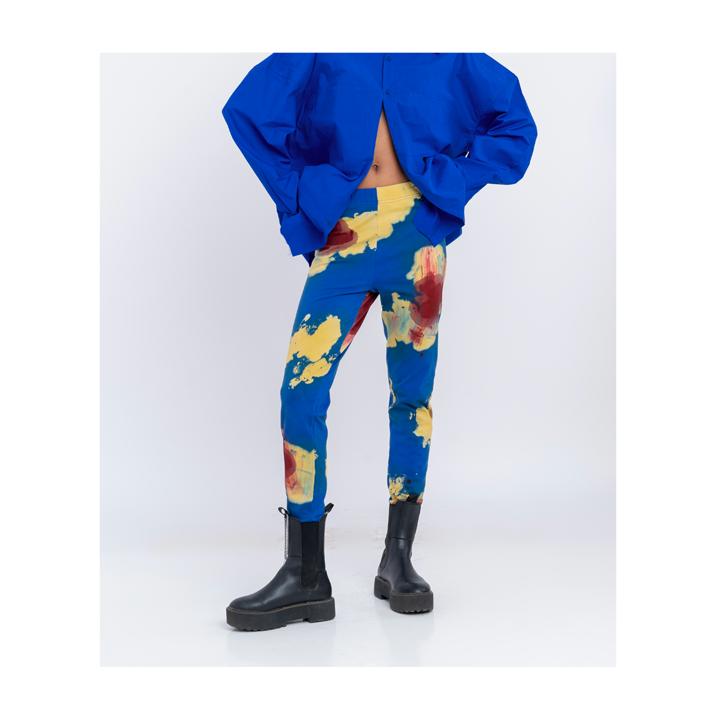 Huemn Blood Washed Leggings (Blue)