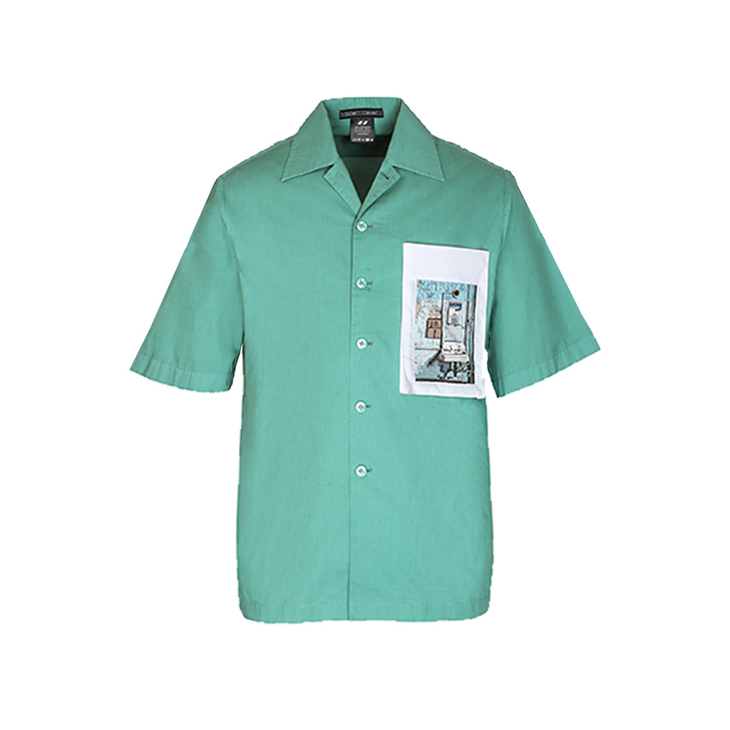 Handcrafted 'Basin' Safari Shirt (Green)