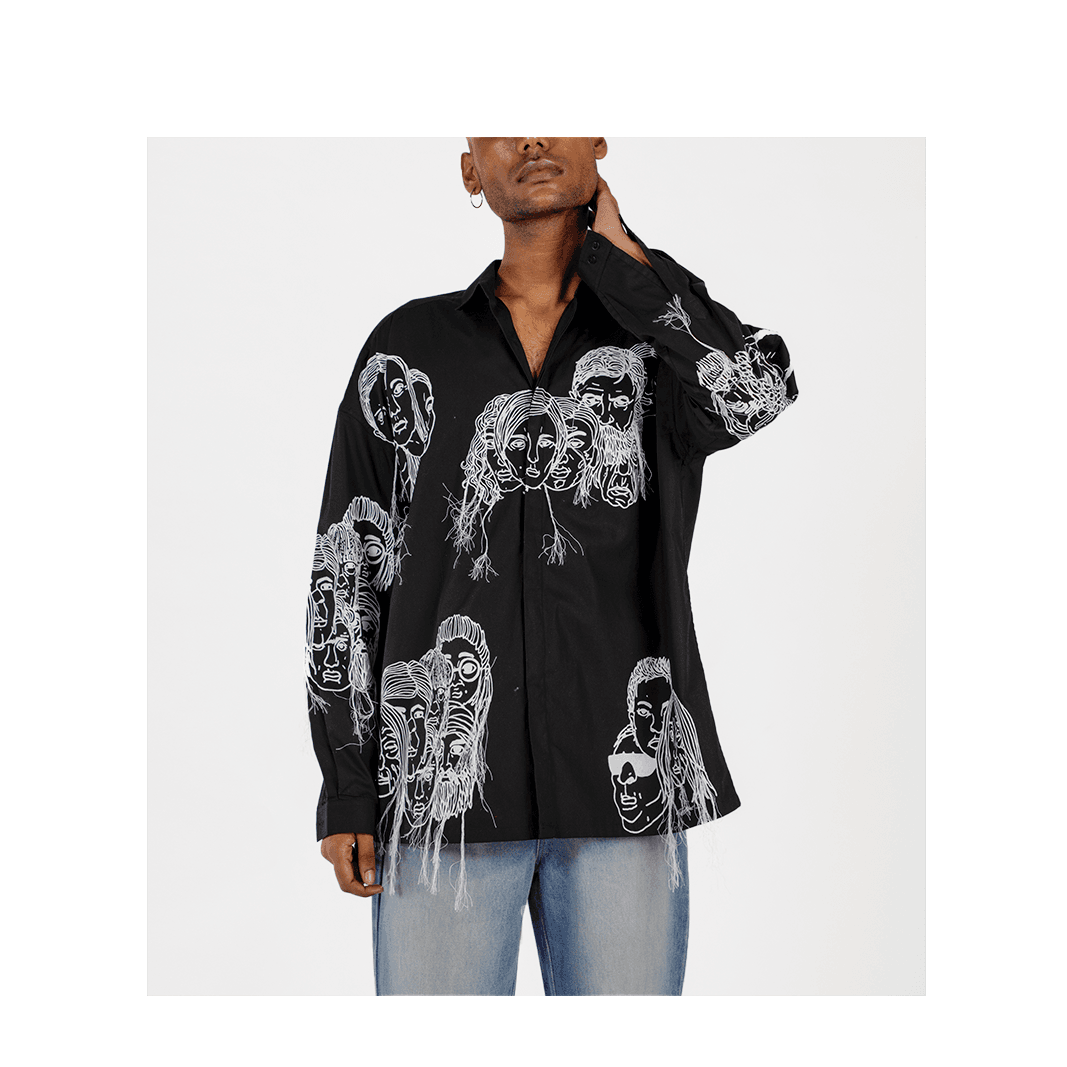 Handcrafted Diversity Stream Shirt (Black)