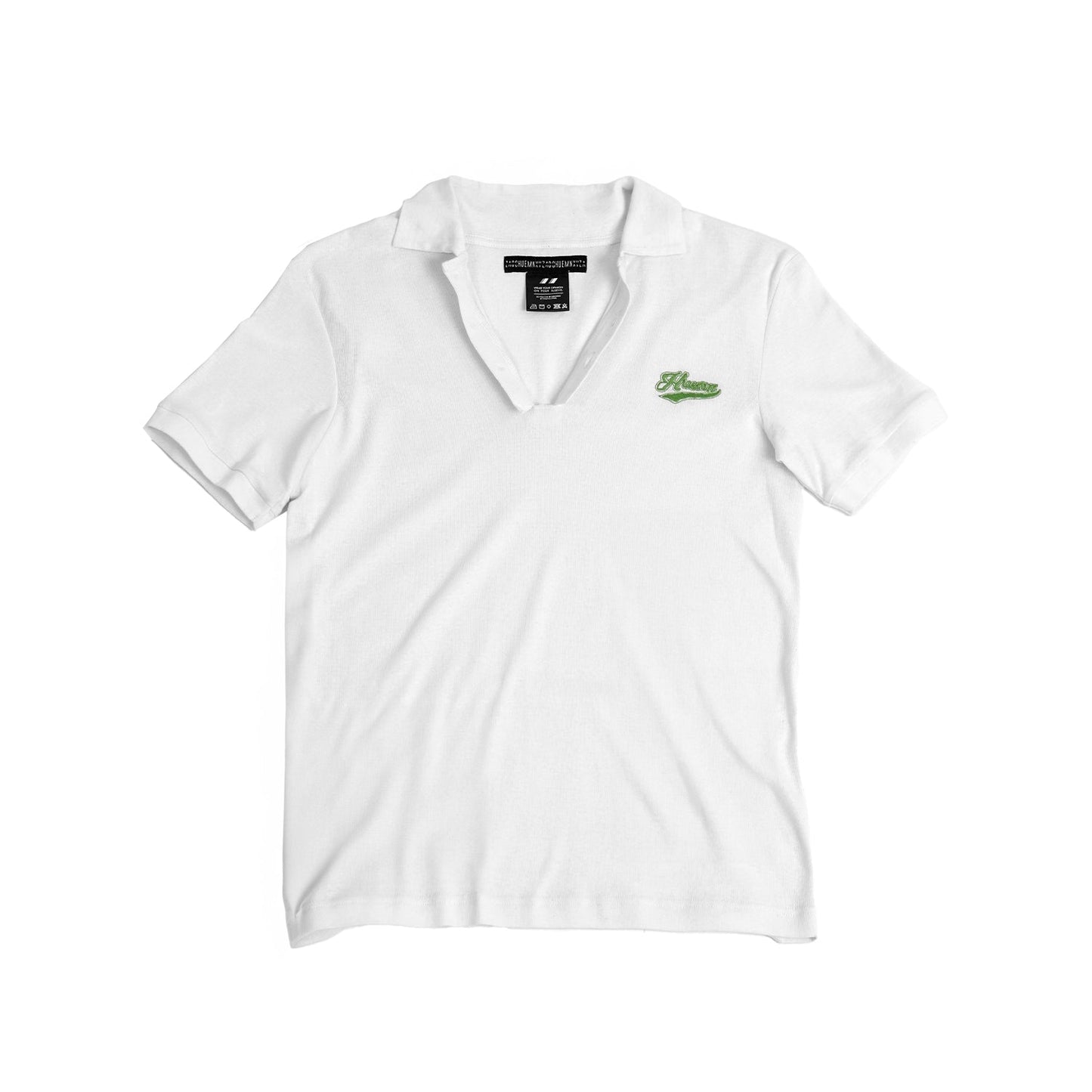 Polo T-shirt with deconstructed detail (Men's)-White