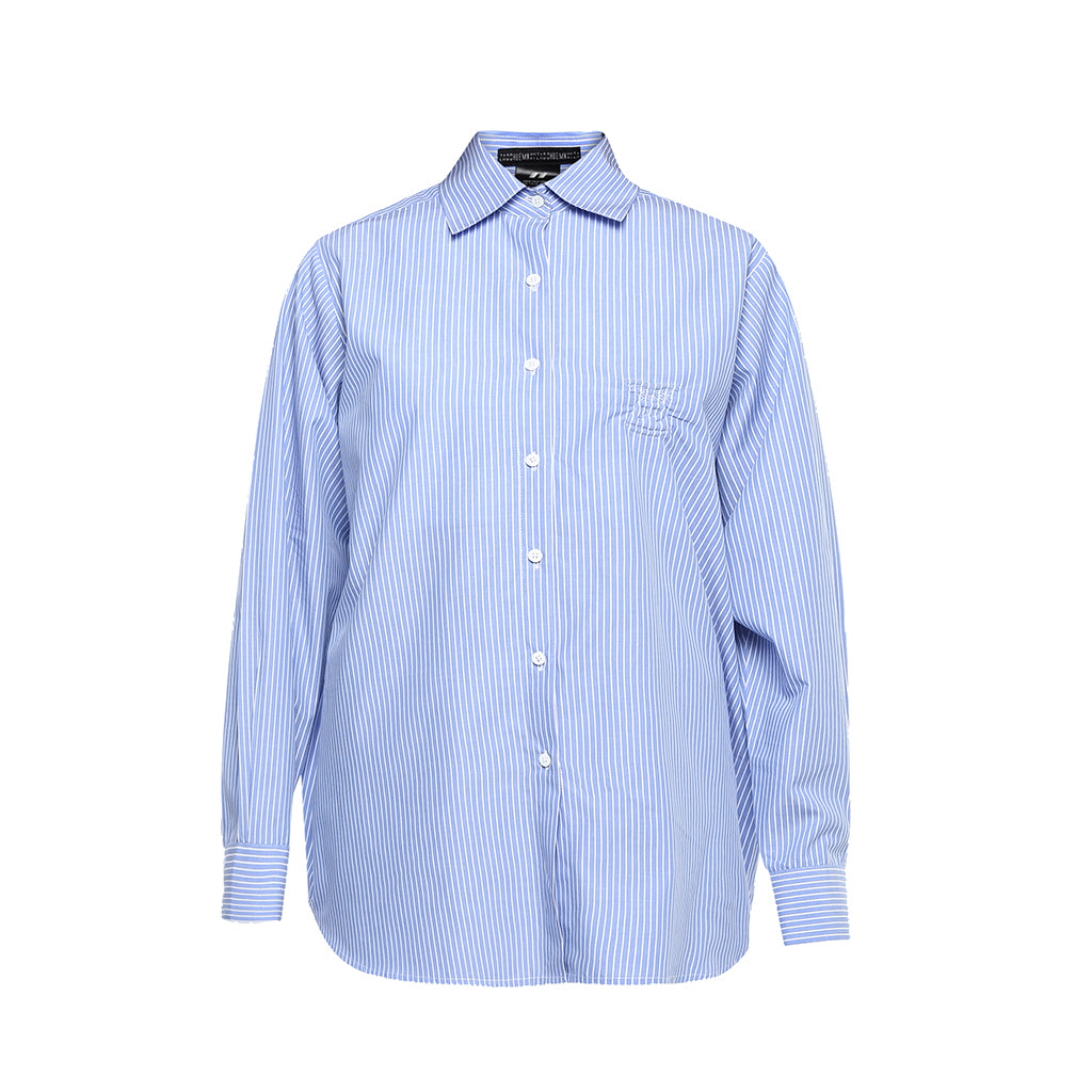 Huemn Gorilla Insignia Striped Shirt (Cornflower Blue)