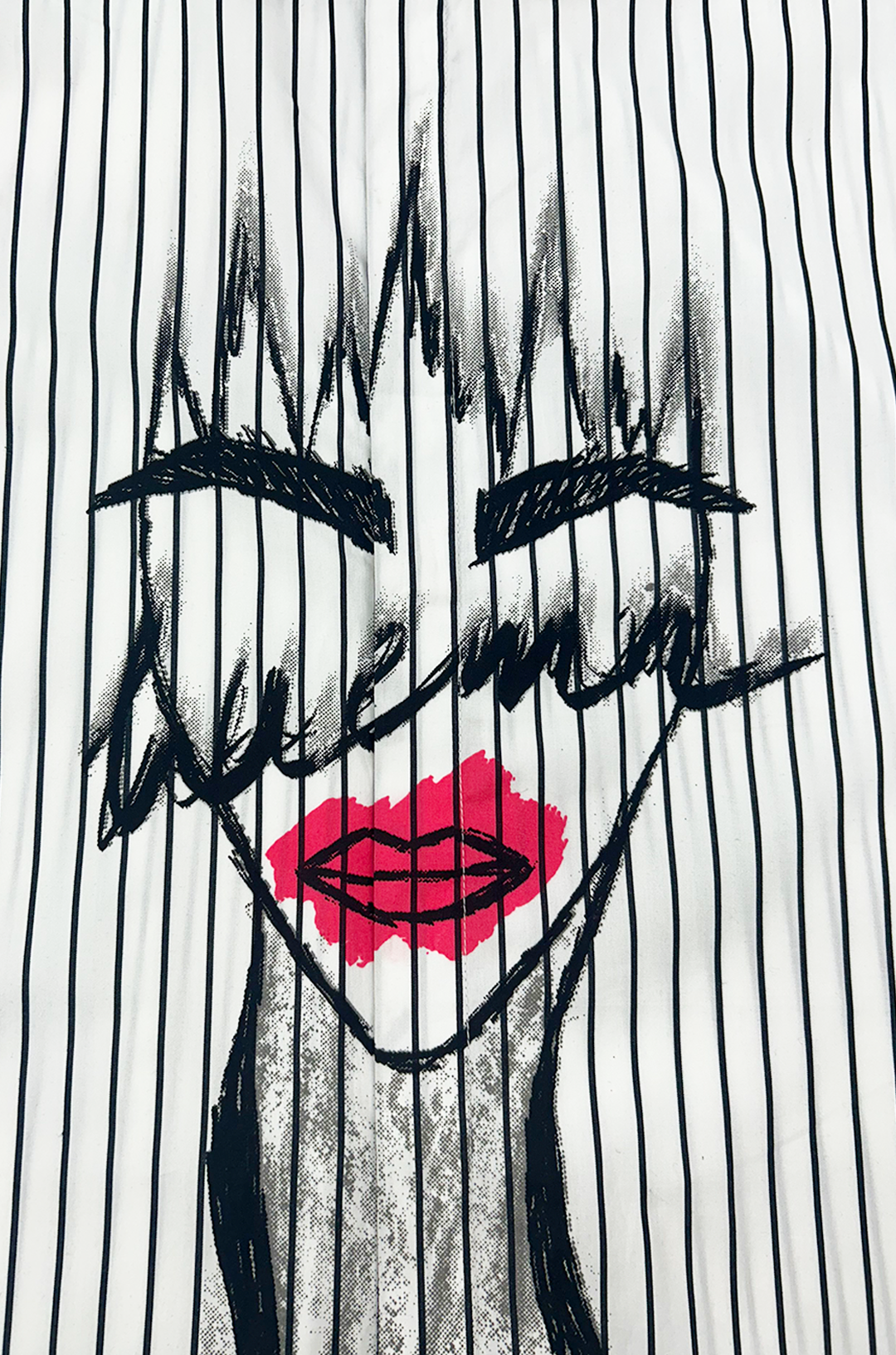 Oversized unisex pinstriped cotton shirt