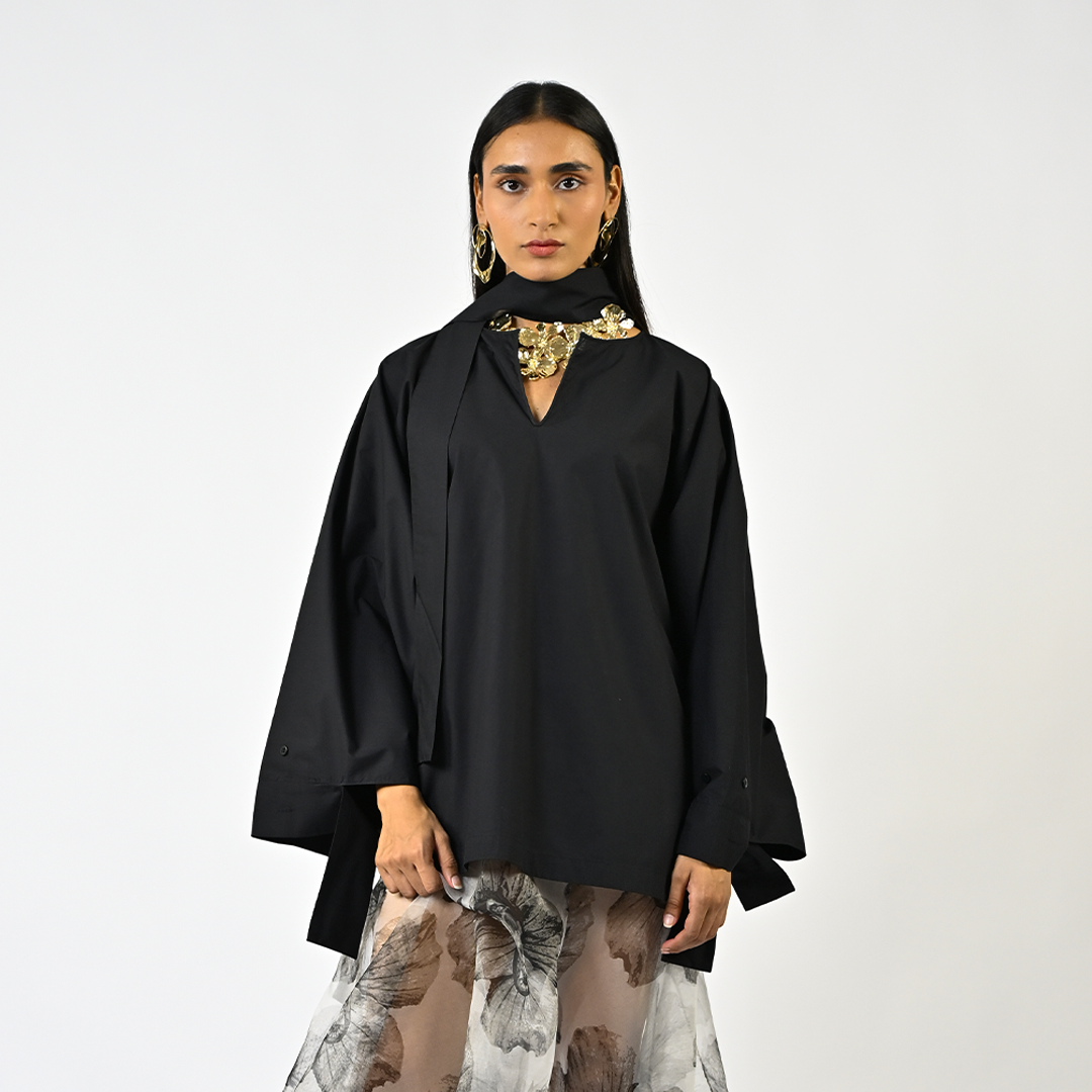 HUEMN Kaftan kurta hybrid - Black