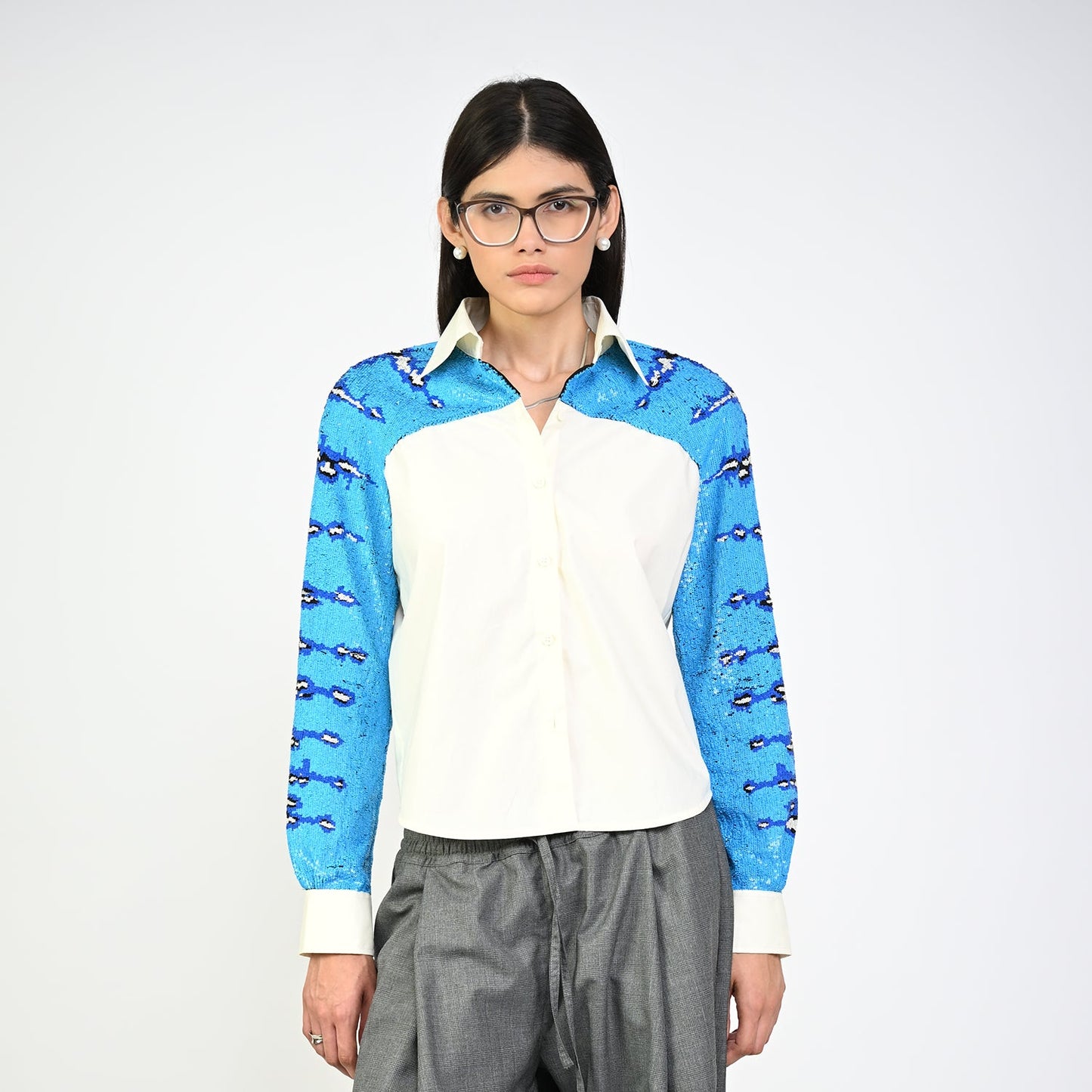 Embroidered 'Snake-Skin' Shirt