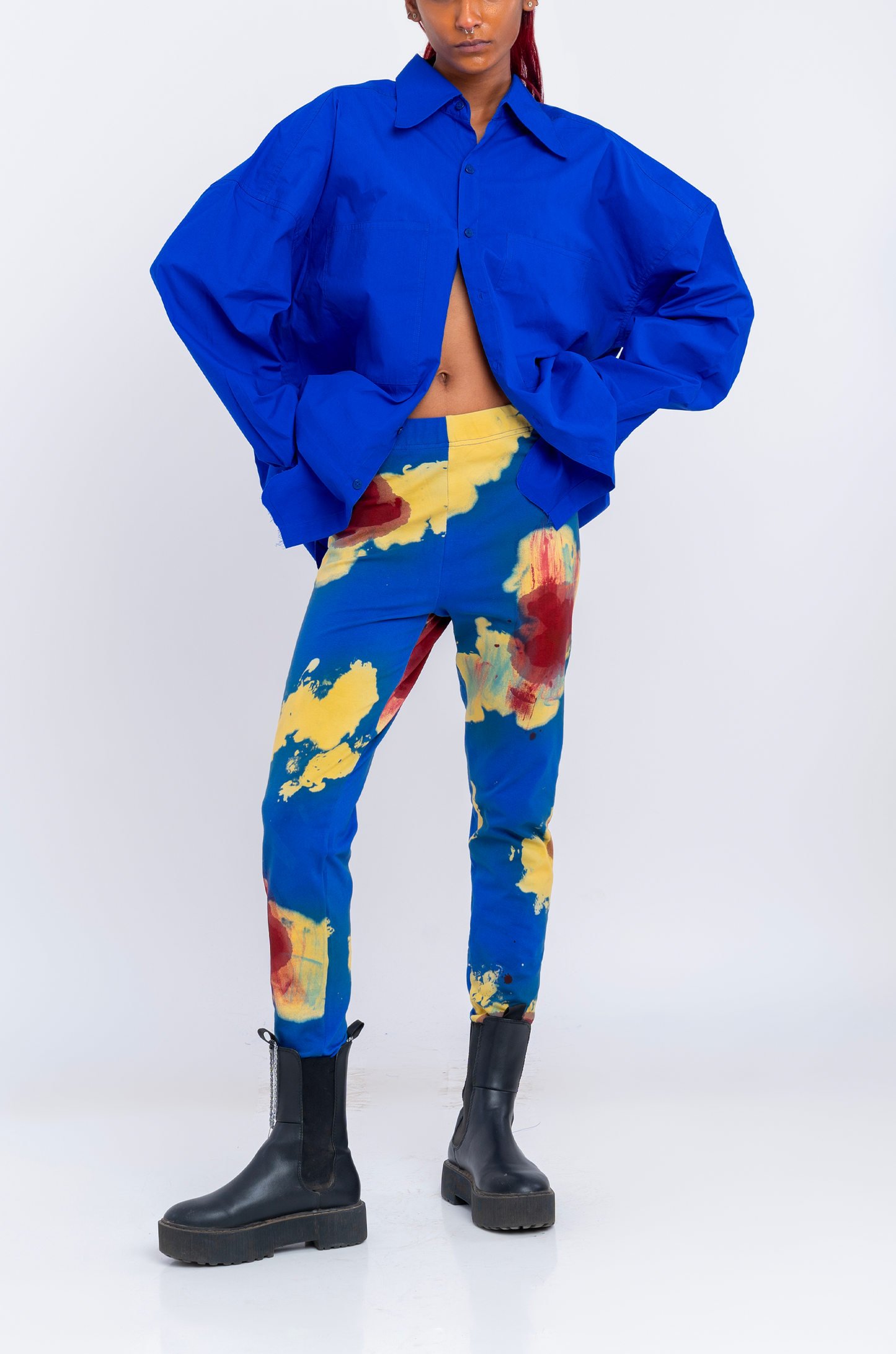 Huemn Blood Washed Leggings (Blue)