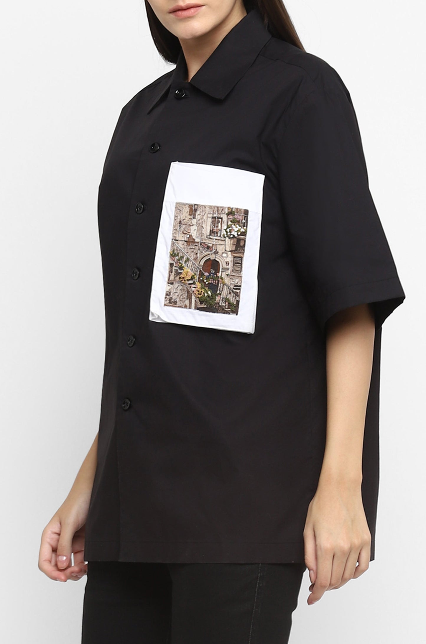 Handcrafted 'Yesteryear' Safari Shirt (Black)