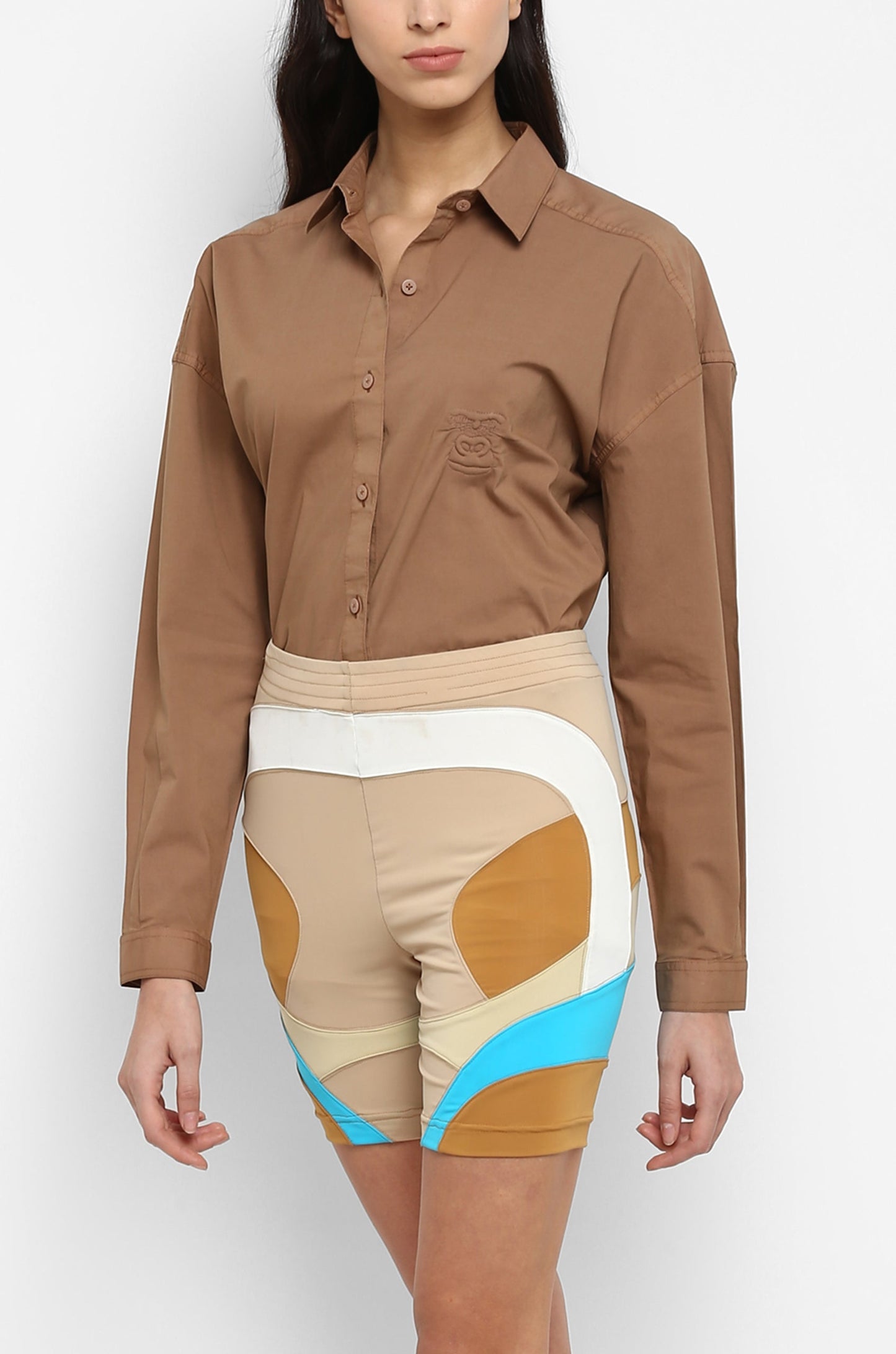 Huemn Gorilla Insignia Oversized Shirt (Coffee)