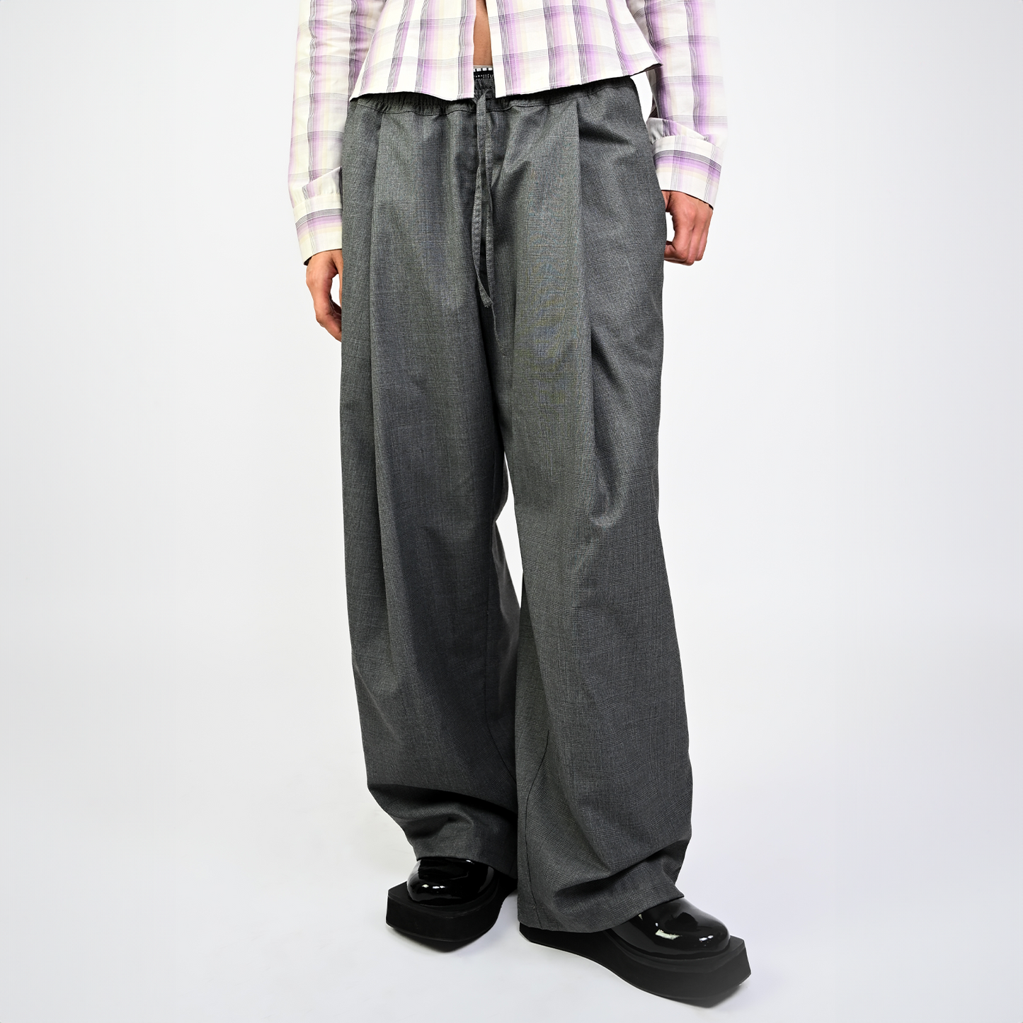 Pleated trackpant (Grey)