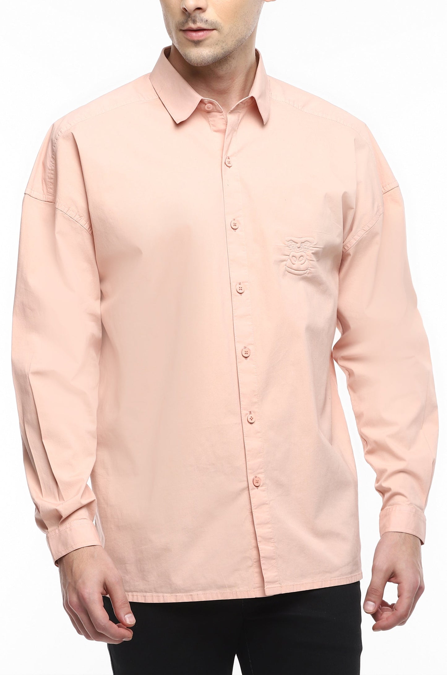 Huemn Gorilla Insignia Oversized Shirt (Blush)