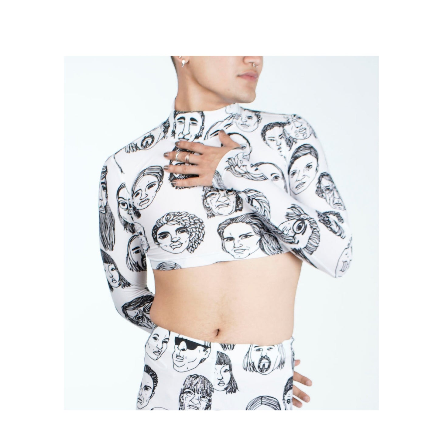 Second Skin Diversity Crop Top(White)