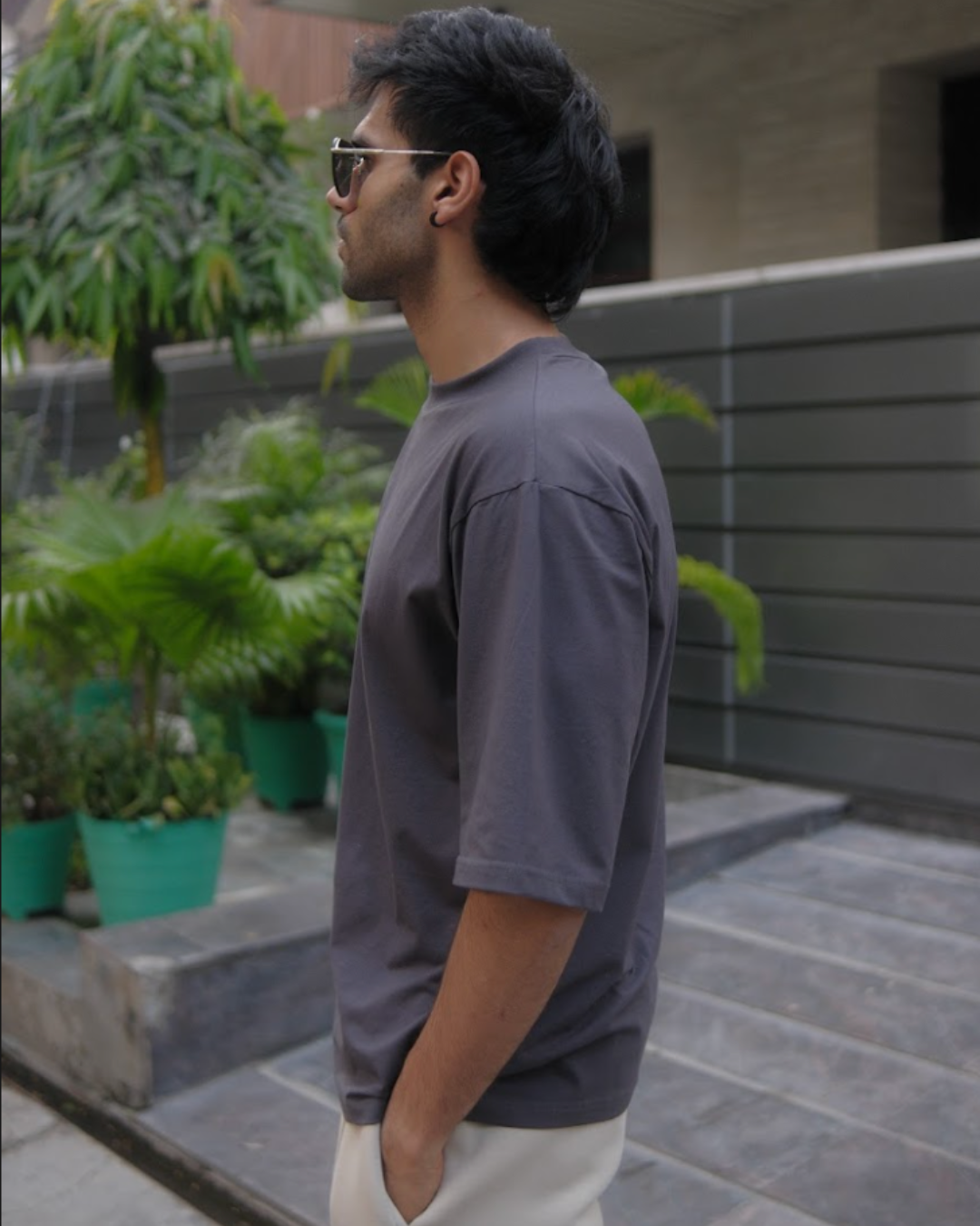 All Day Oversized Tee - Smoke Grey