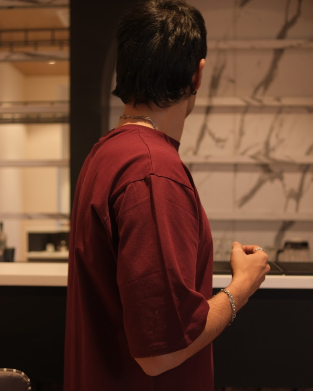 All Day Oversized Tee - Wine