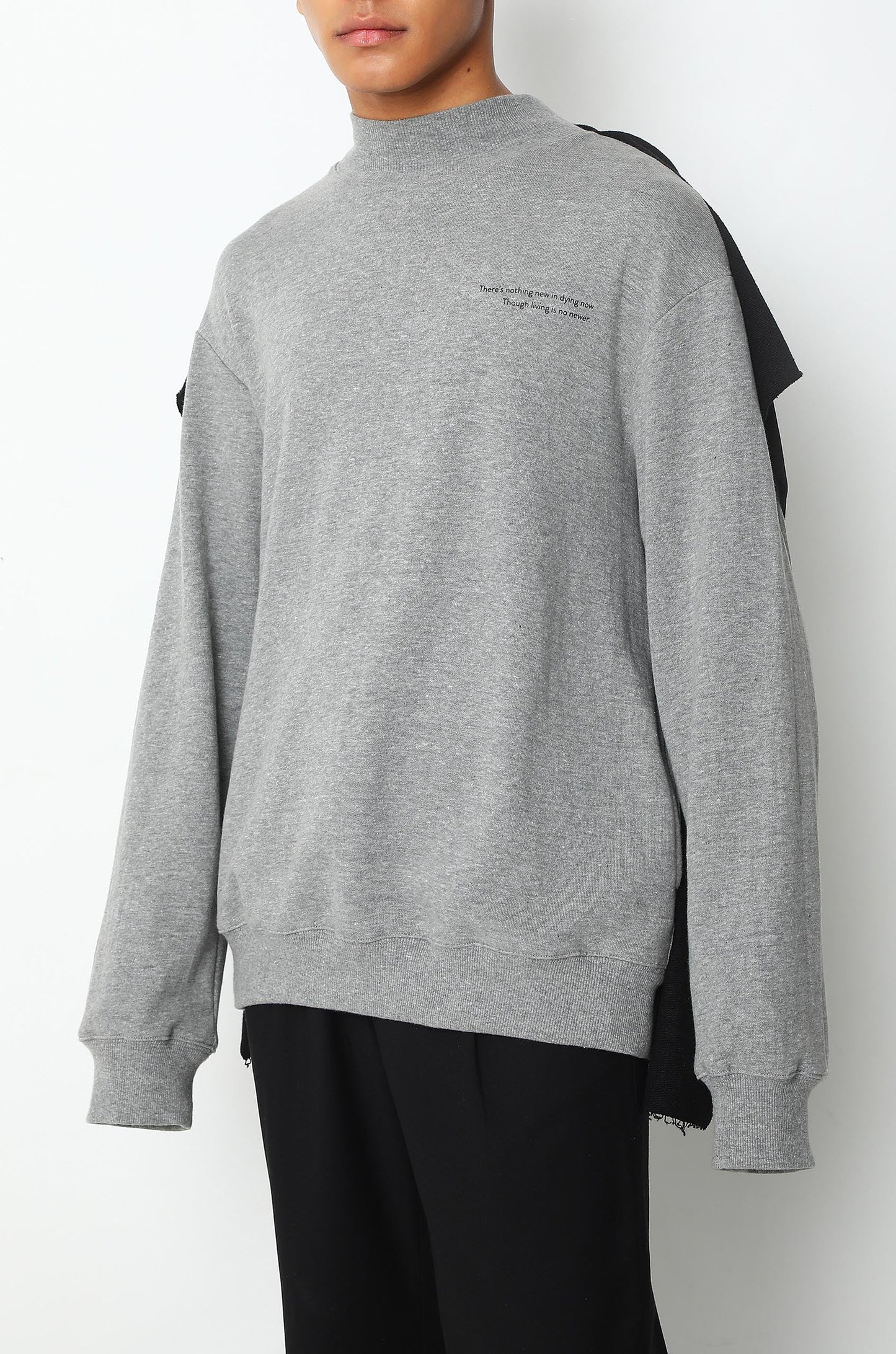 Hand-Cut Leather Spine Sweatshirt