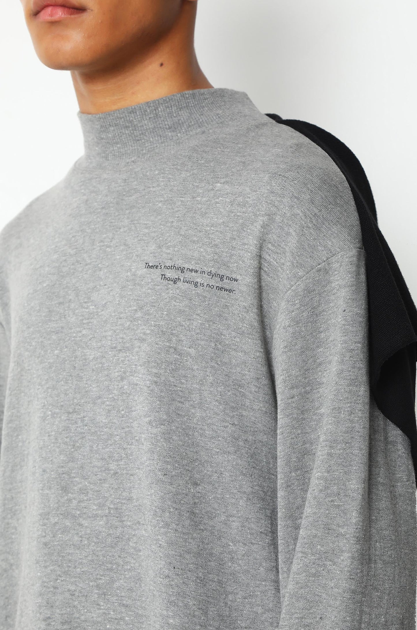 Hand-Cut Leather Spine Sweatshirt