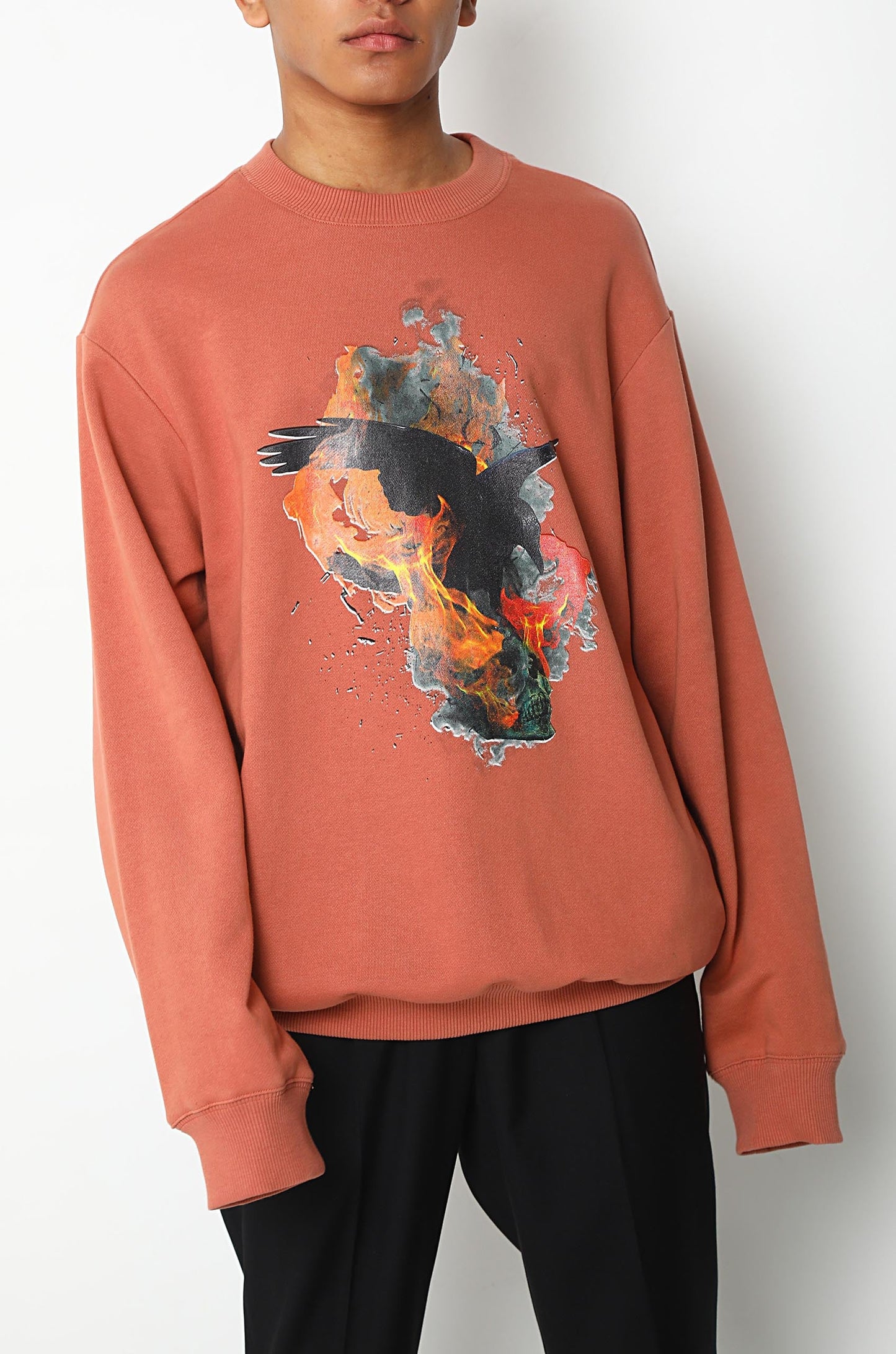 'Death' Print Sweatshirt (Rust)