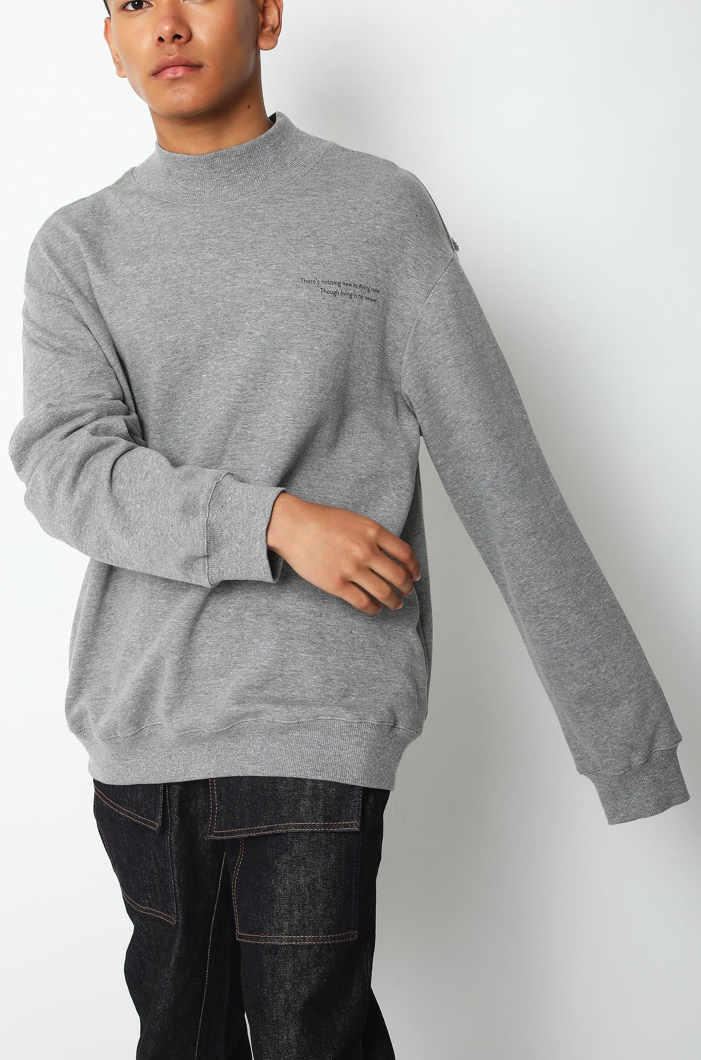 Handcrafted Sweatshirt With Backbone Patchwork