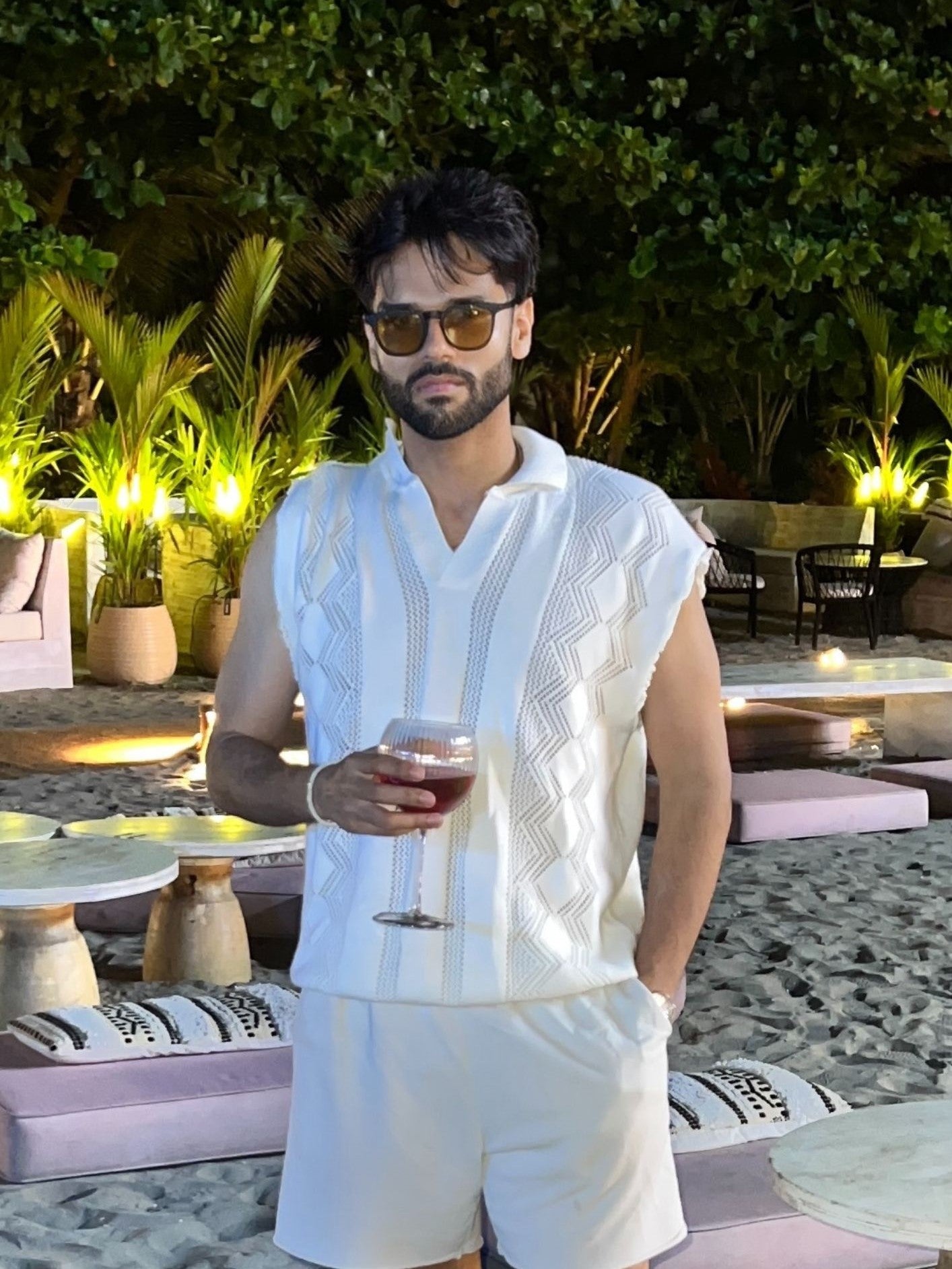 Crochet Shirt Tank - White